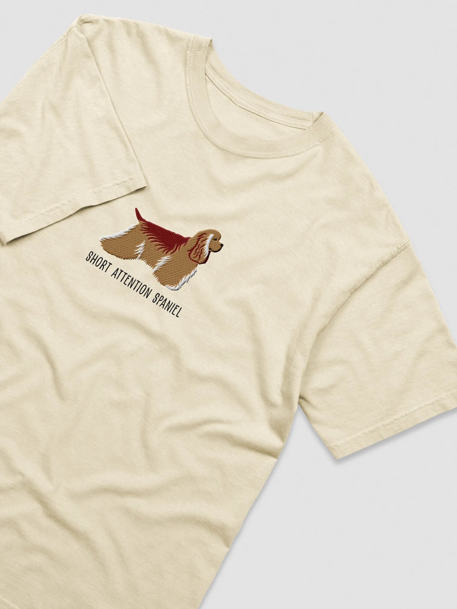 Short Attention Spaniel T-Shirt(Embroidered) of an American Cocker Spaniel product image (6)