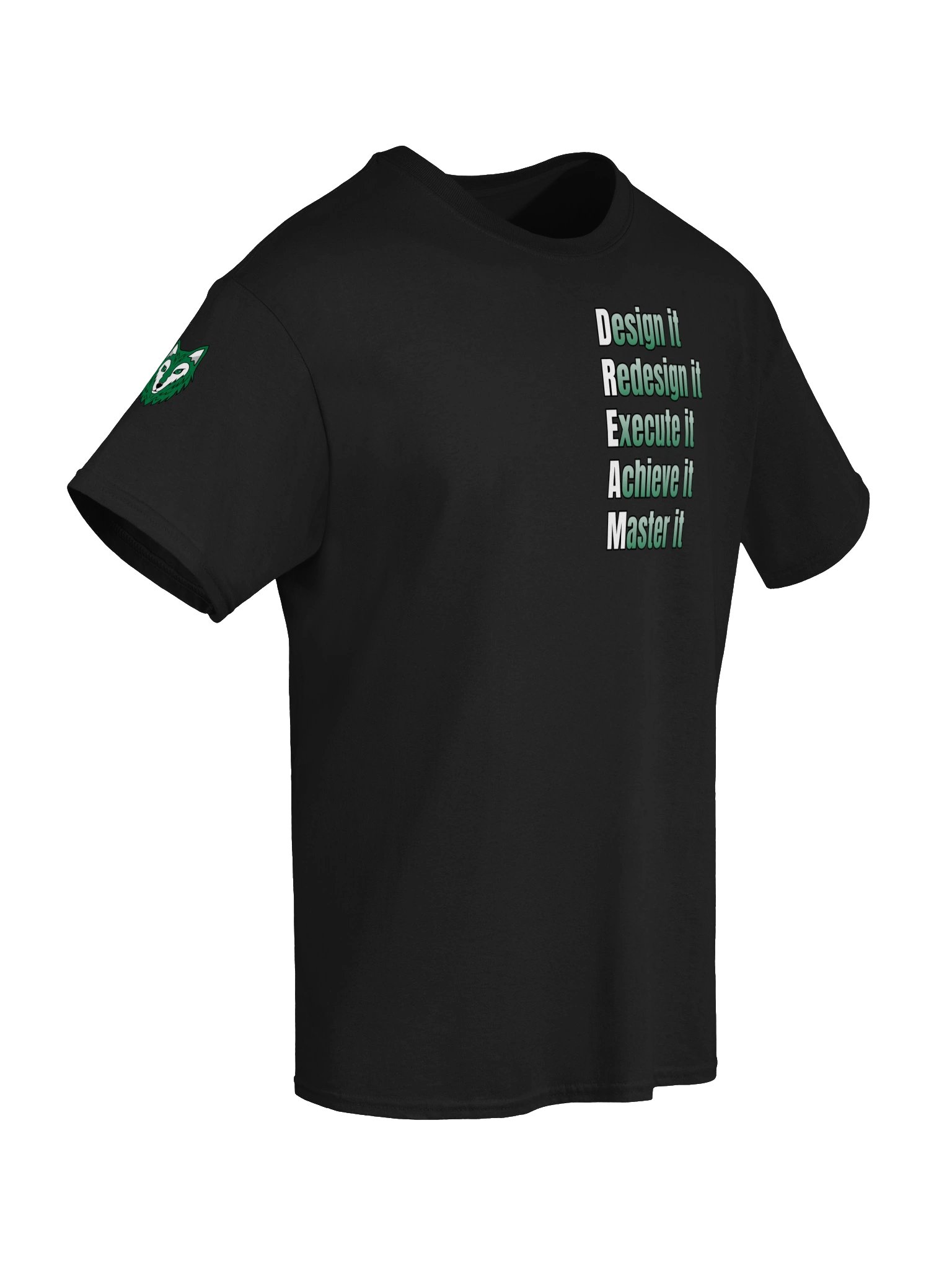 Emerald Wolf Motivation logo on sleeve - Gildan Tee product image (6)