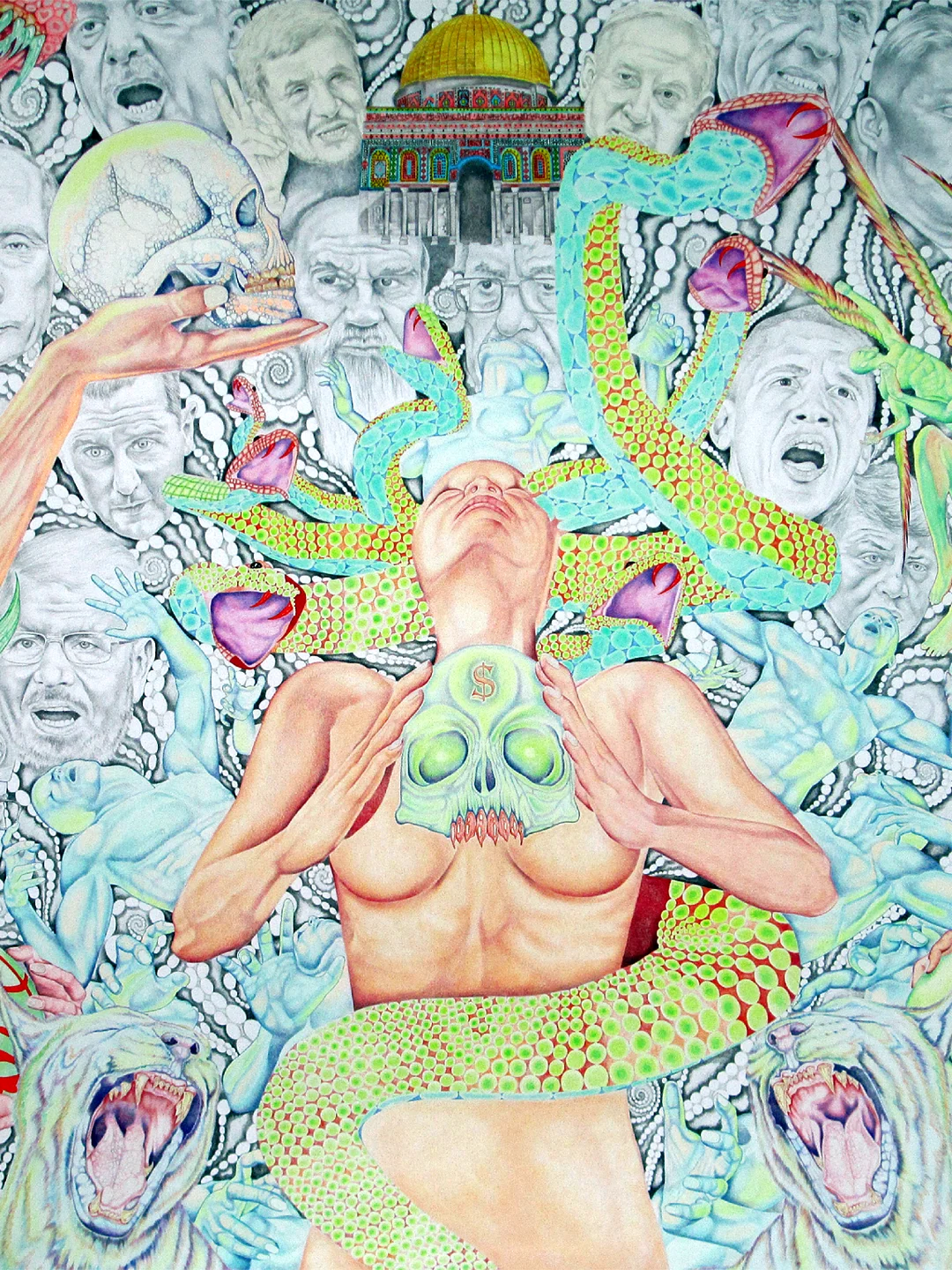 WHORES OF BABYLON — Original Mixed Media Drawing product image (1)