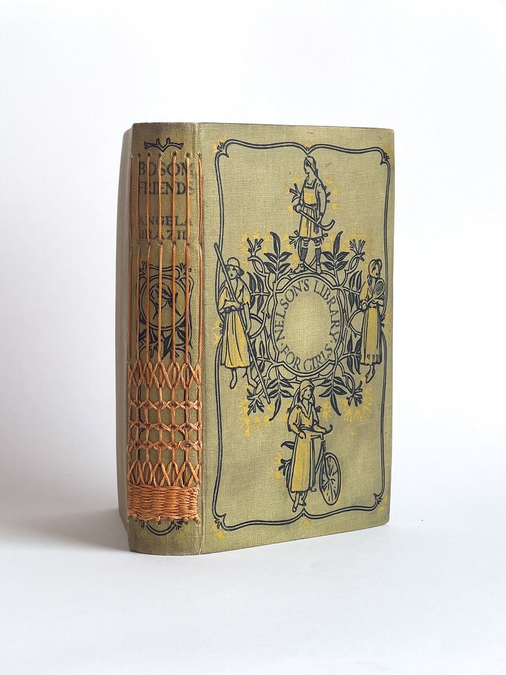 Handmade Sketchbook from Vintage Book Cover | Nelson's Library for Girls product image (2)