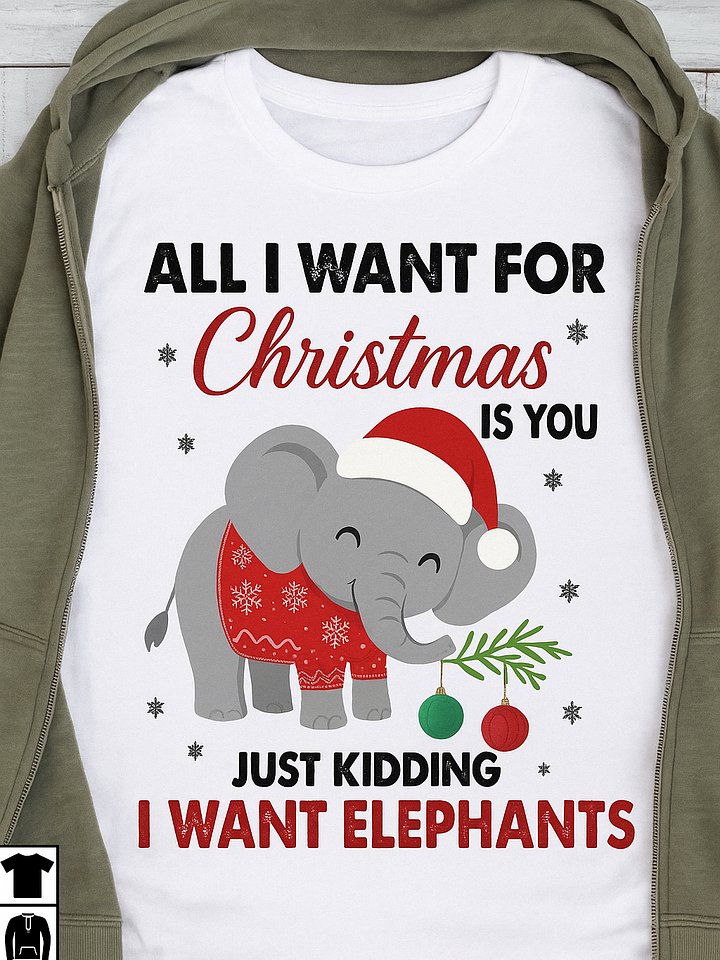 Christmas Elephant Vibes T-Shirt product image (1)