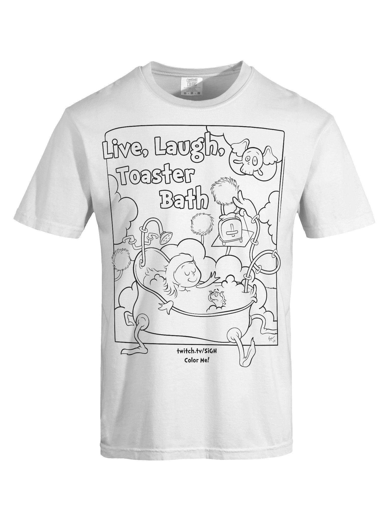 Live Laugh Toaster Bath ColorMe Tee product image (5)