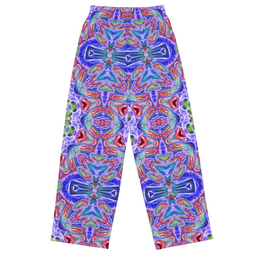 Blue Red Kaleidoscope Wideleg Pants product image (1)