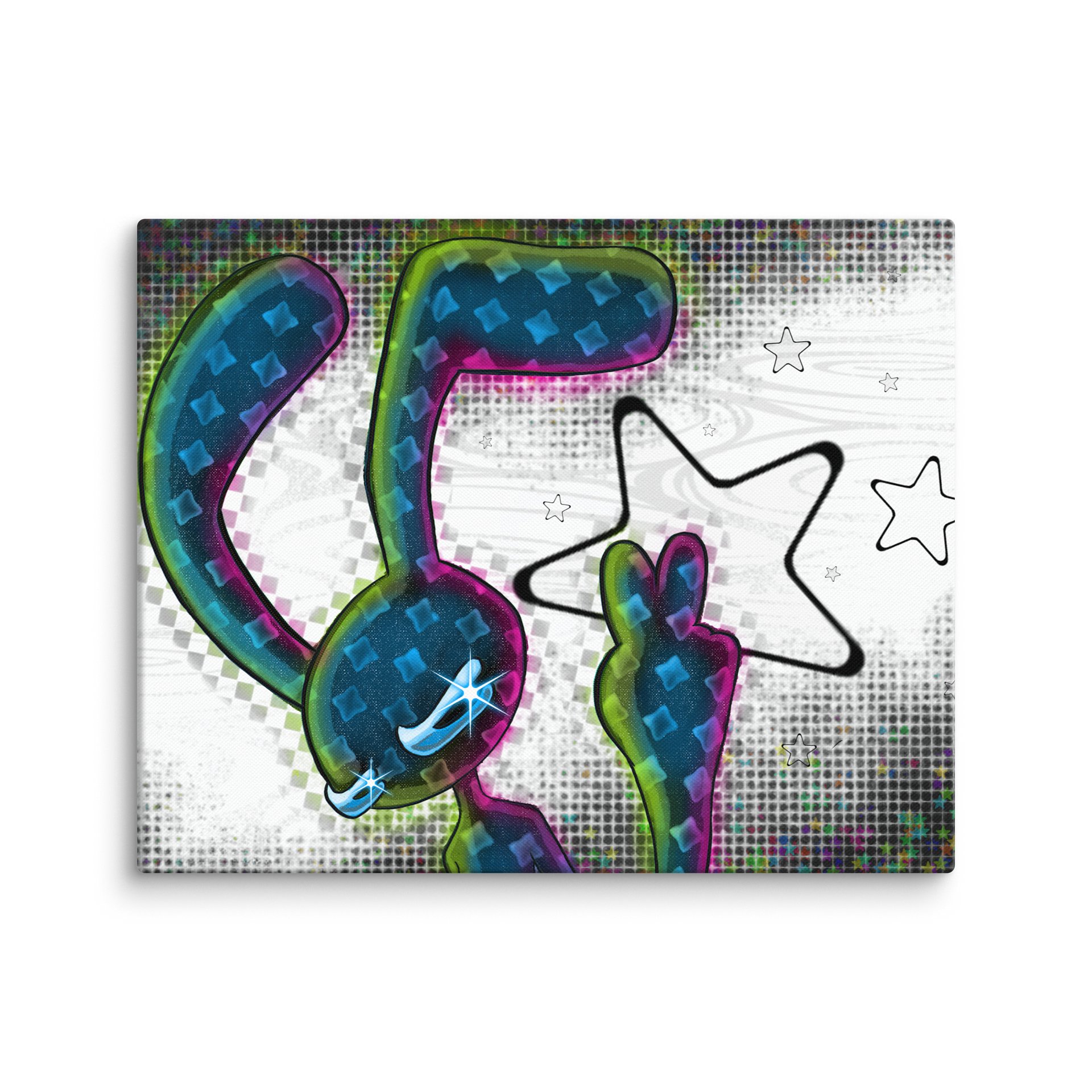 Big Neon Bunny Canvas Guy product image (1)