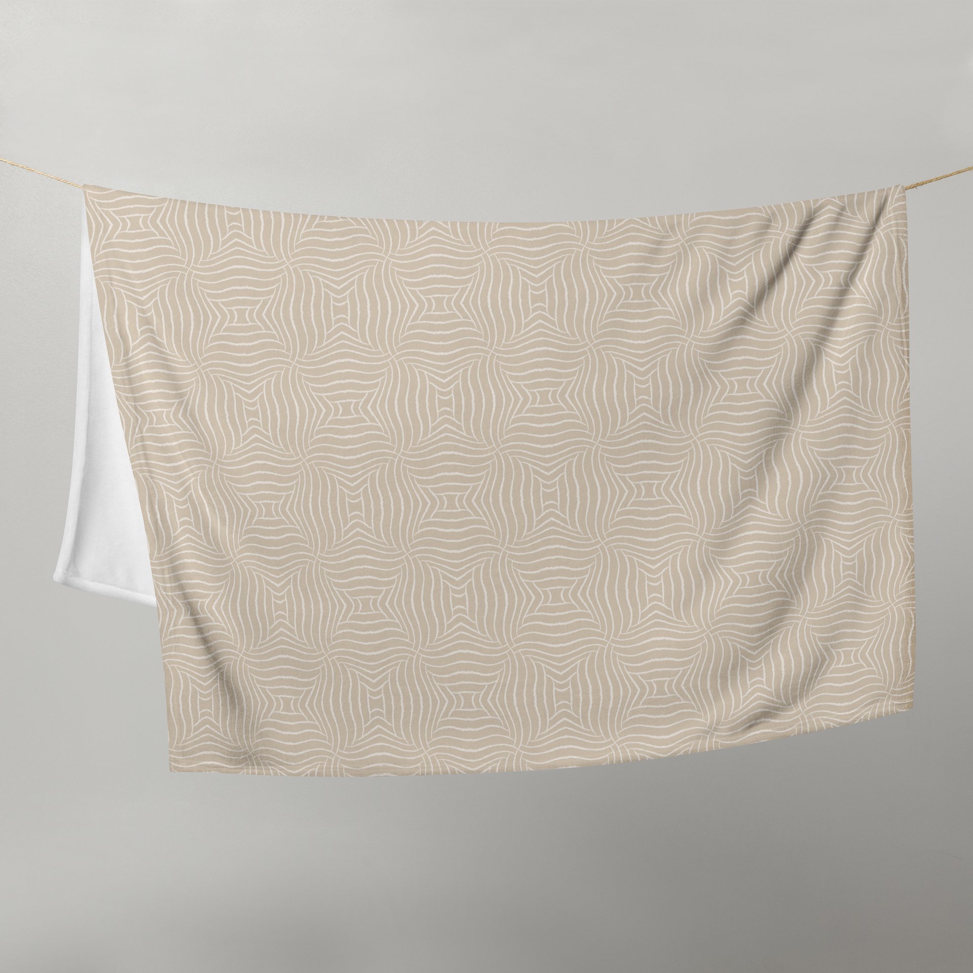 Warm Beige Minimalism Throw Blanket product image (8)