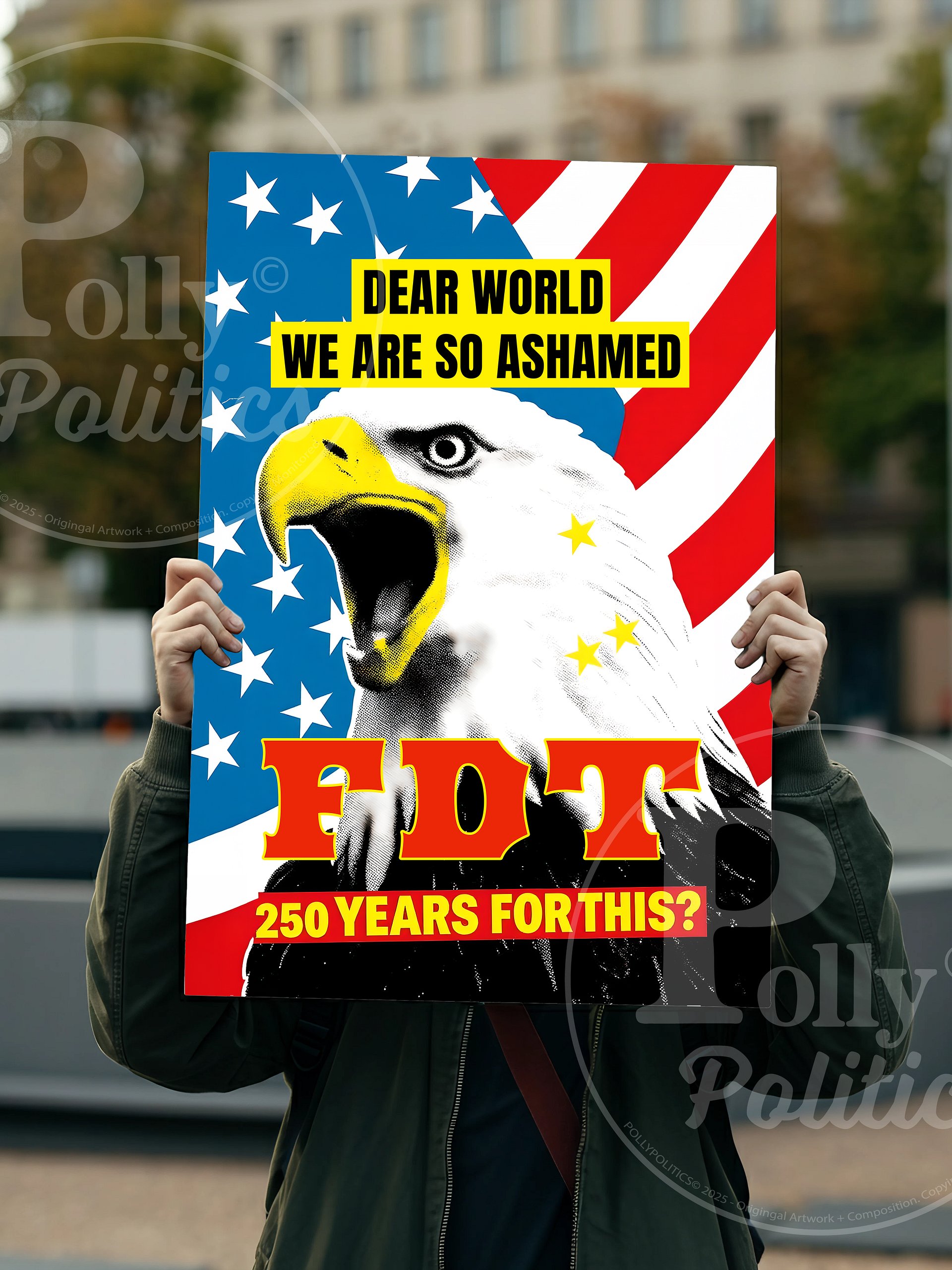 Dear World We Are So Ashamed Protest Sign product image (2)