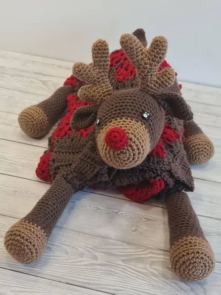Reindeer Baby Blanket Crochet Pattern - 3in1 Toy & Playmat PDF Pattern - Crafting Happiness product image (4)