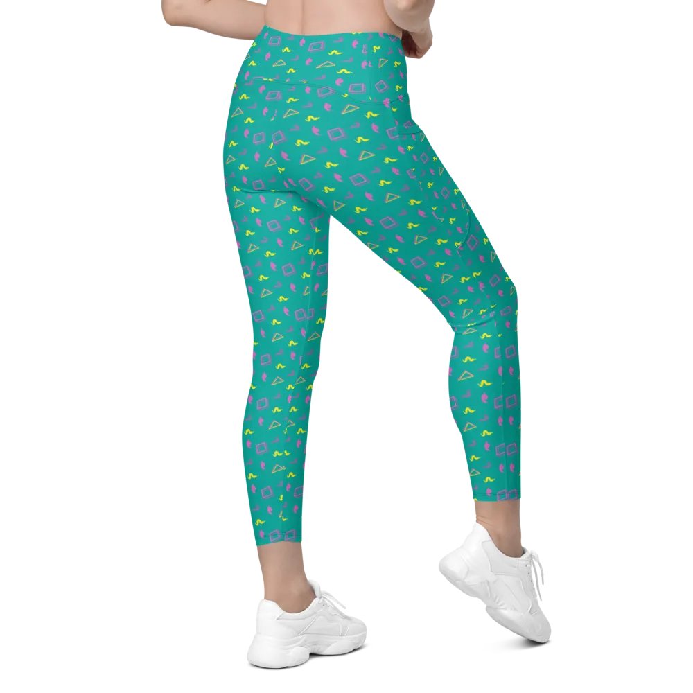 Oh Worm? teal pattern pocket leggings product image (6)
