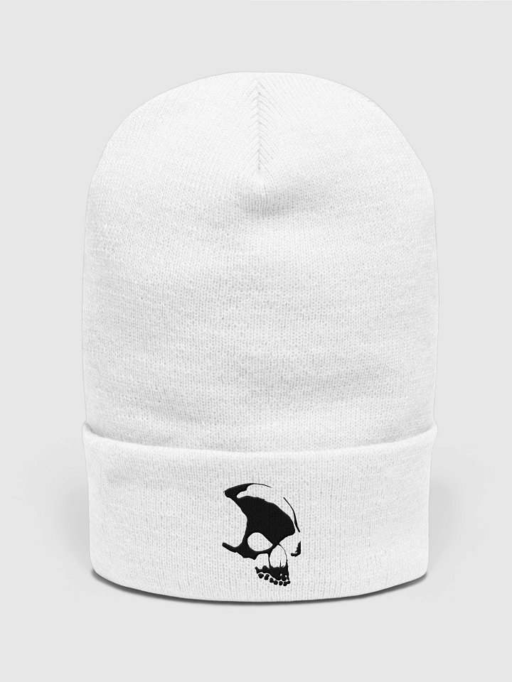 Armada Skull Yupoong Cuffed White Beanie product image (1)