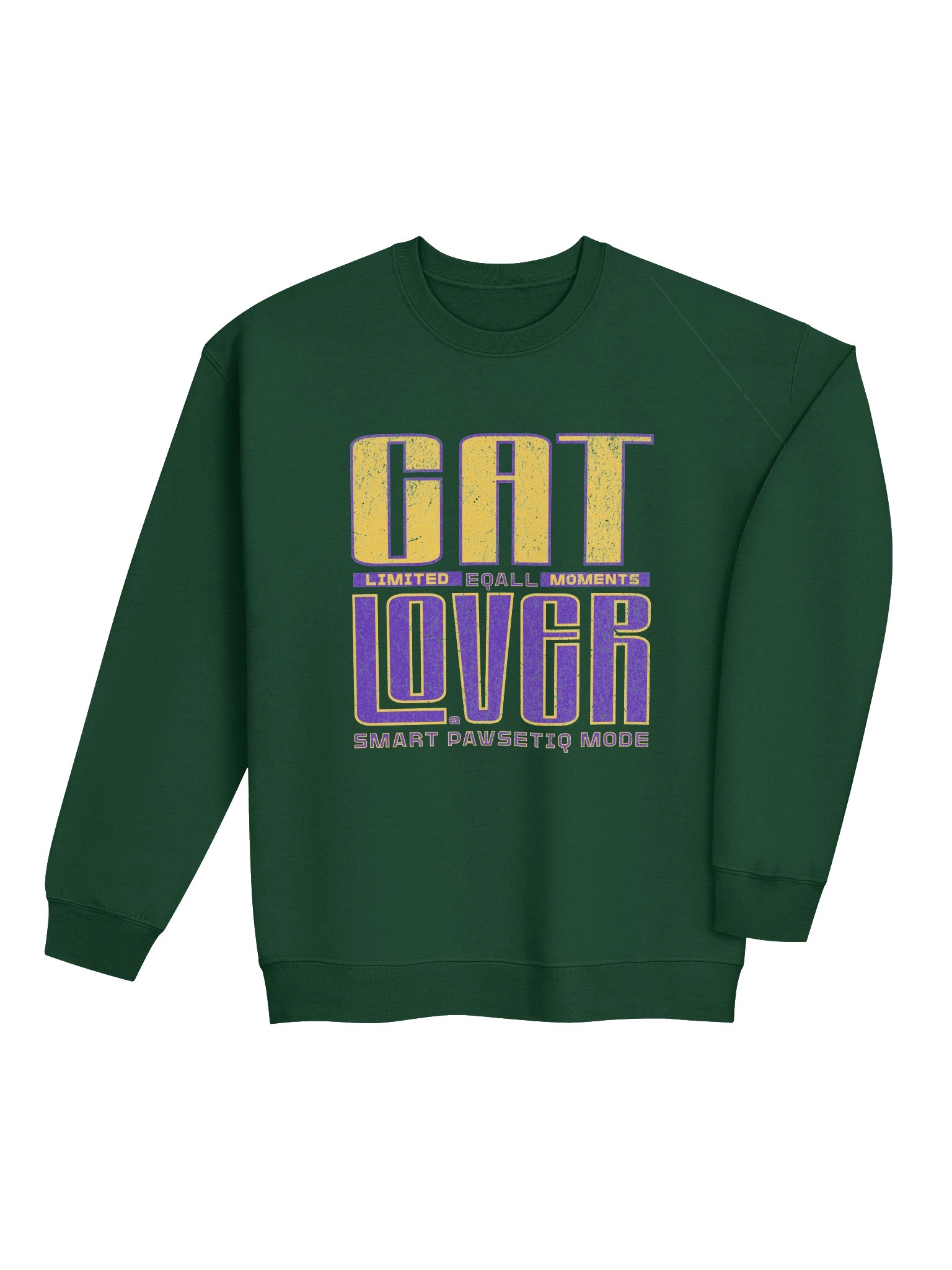 CAT LOVER Limited PAWSETIQ Crewneck by EQALL® Essentials_Yellow / Purple product image (4)