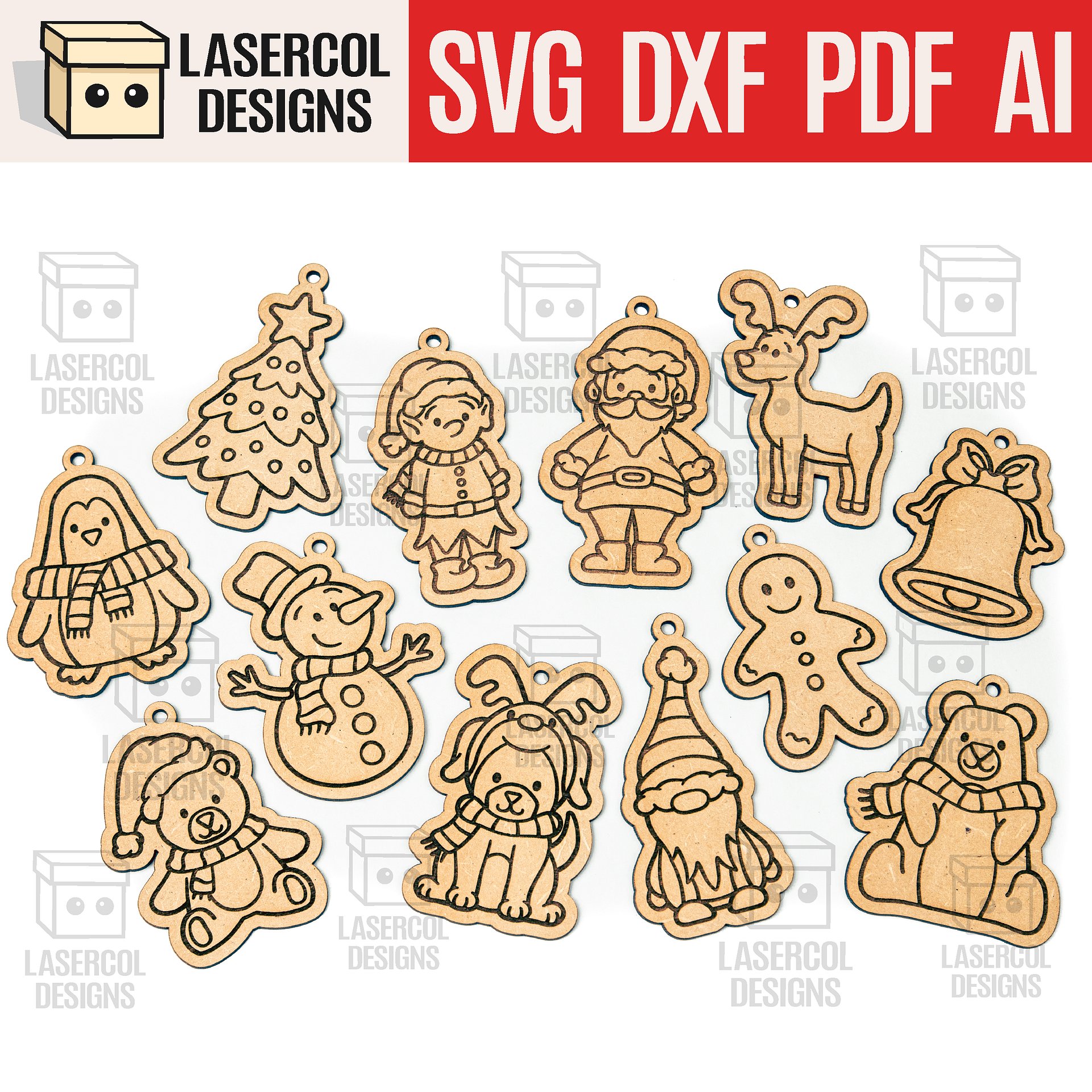 Christmas Ornaments - Laser Cut Files product image (1)