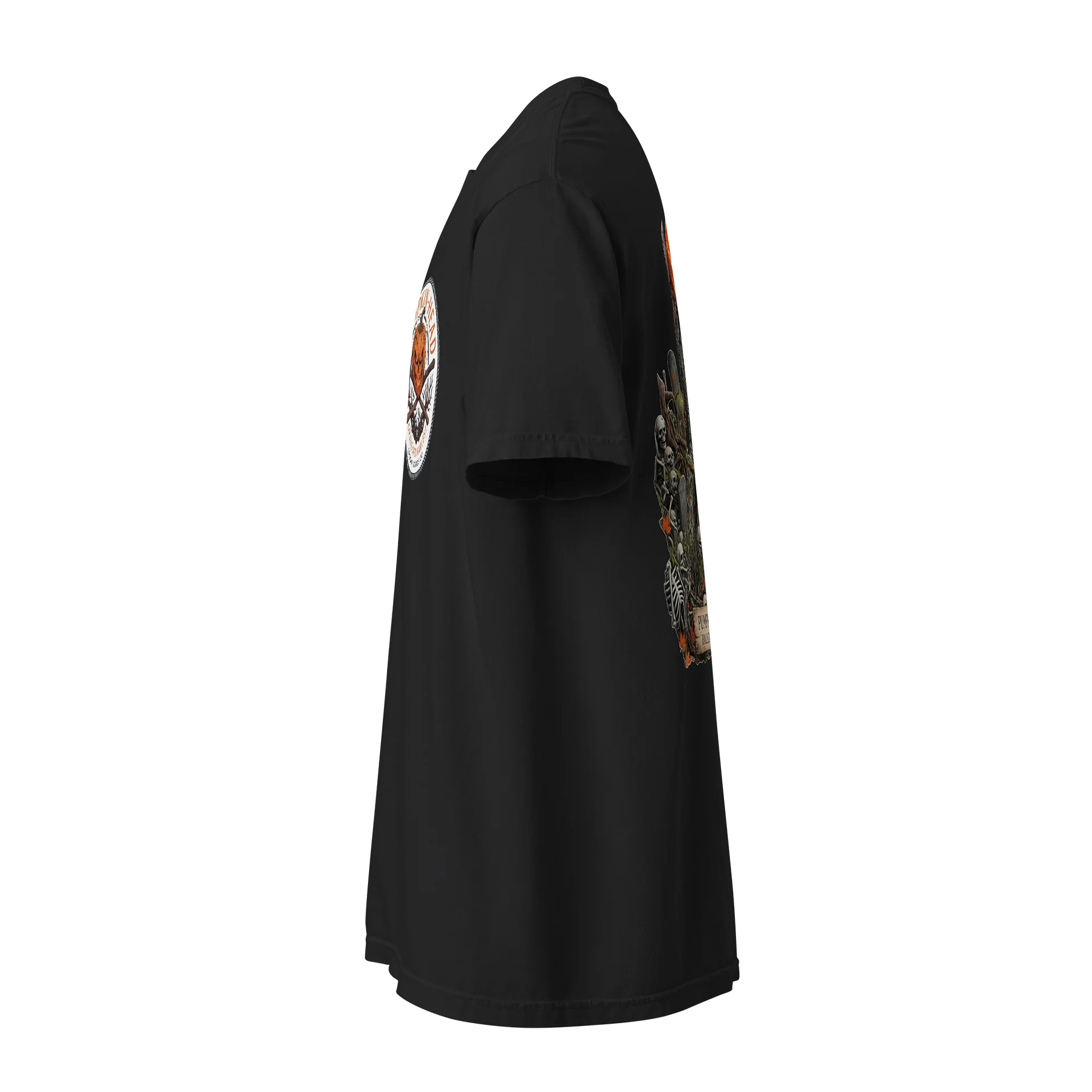 Pumpkin-Head Graveyard Harvest Halloween Tee product image (6)