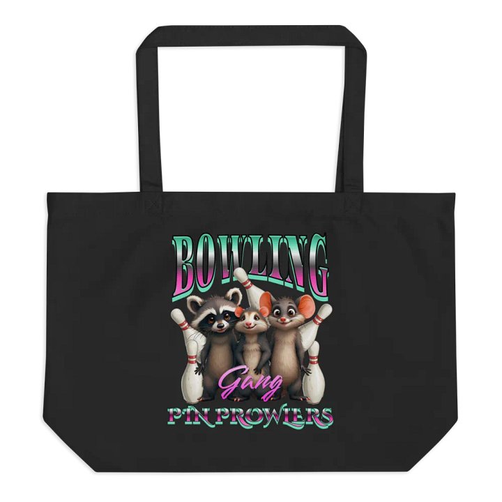 Bowling Gang Pin Prowlers Raccoon Organic Tote product image (1)