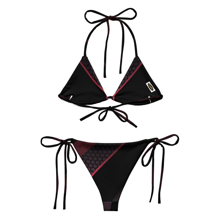 Futuristic Red Line Symmetry Bikini Set product image (1)