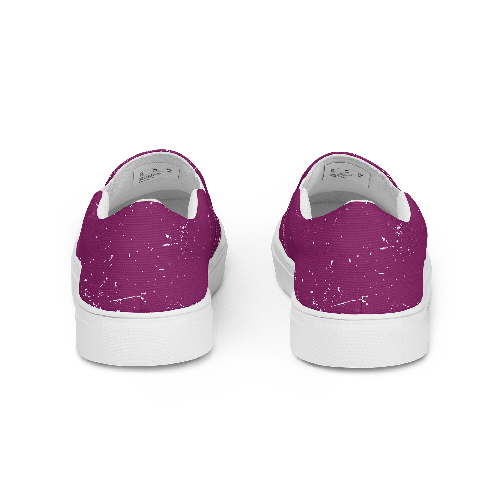 "A39" Magenta Speckle Slip-On Women's Canvas Shoes product image (4)