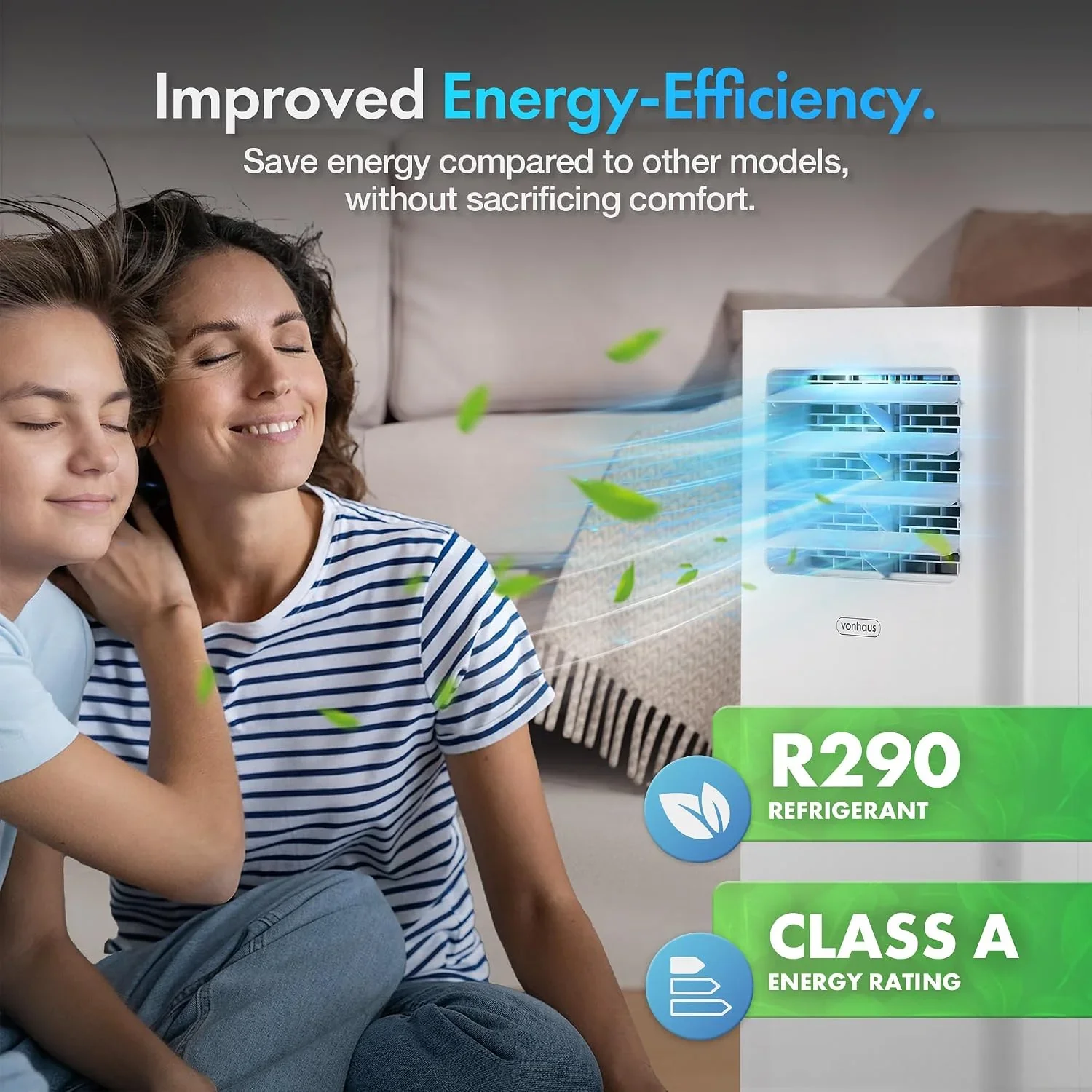 12000 BTU Portable Air Conditioner with WiFi, Dehumidifier, Sleep Mode & Remote Control product image (2)