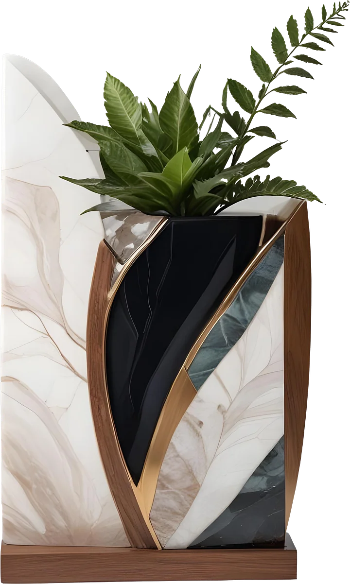 Dream of Eternity – Geometric Elegance Vase PNG product image (1)