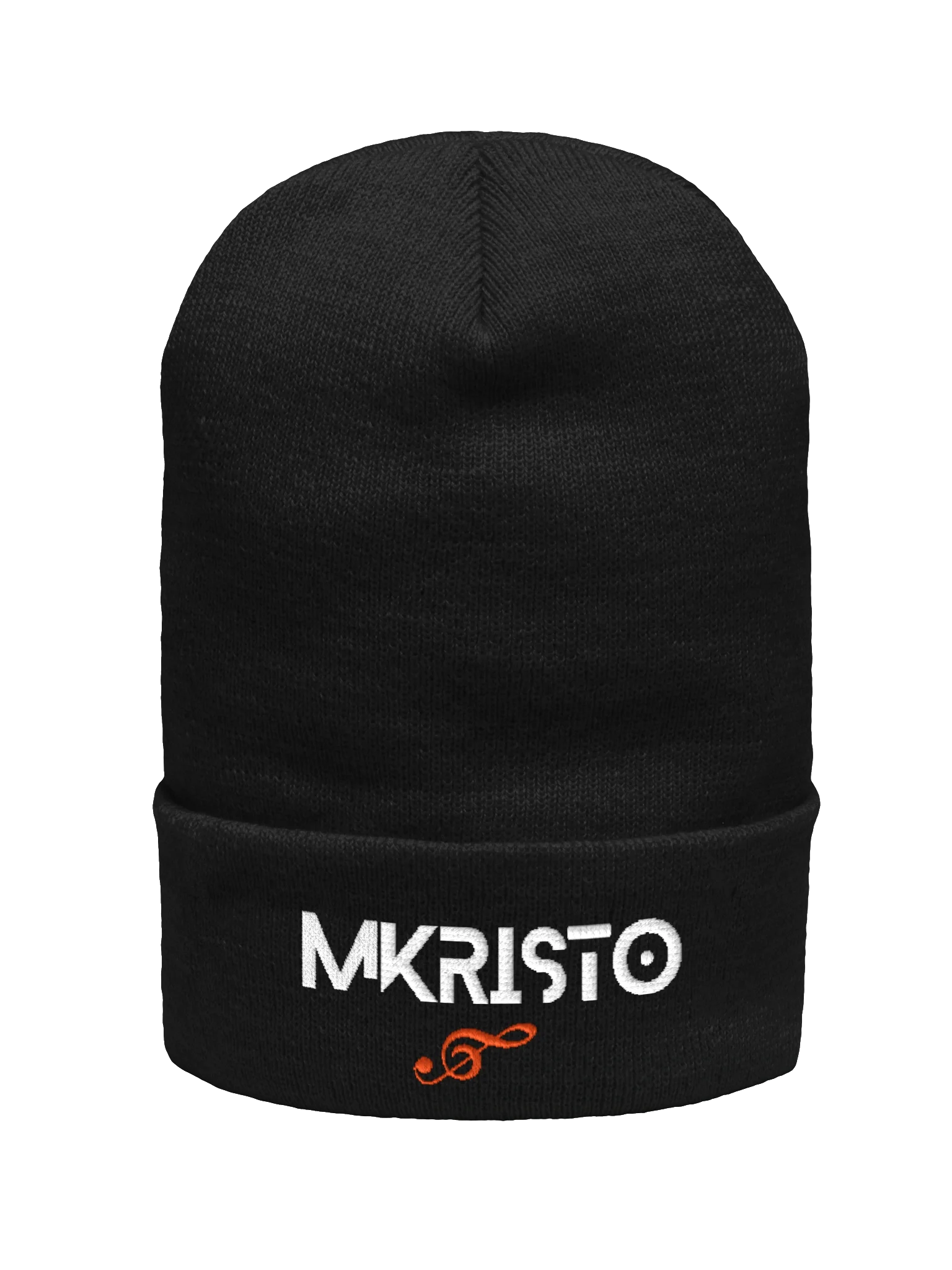 Mkristo Orange Music Logo Cuffed Beanie