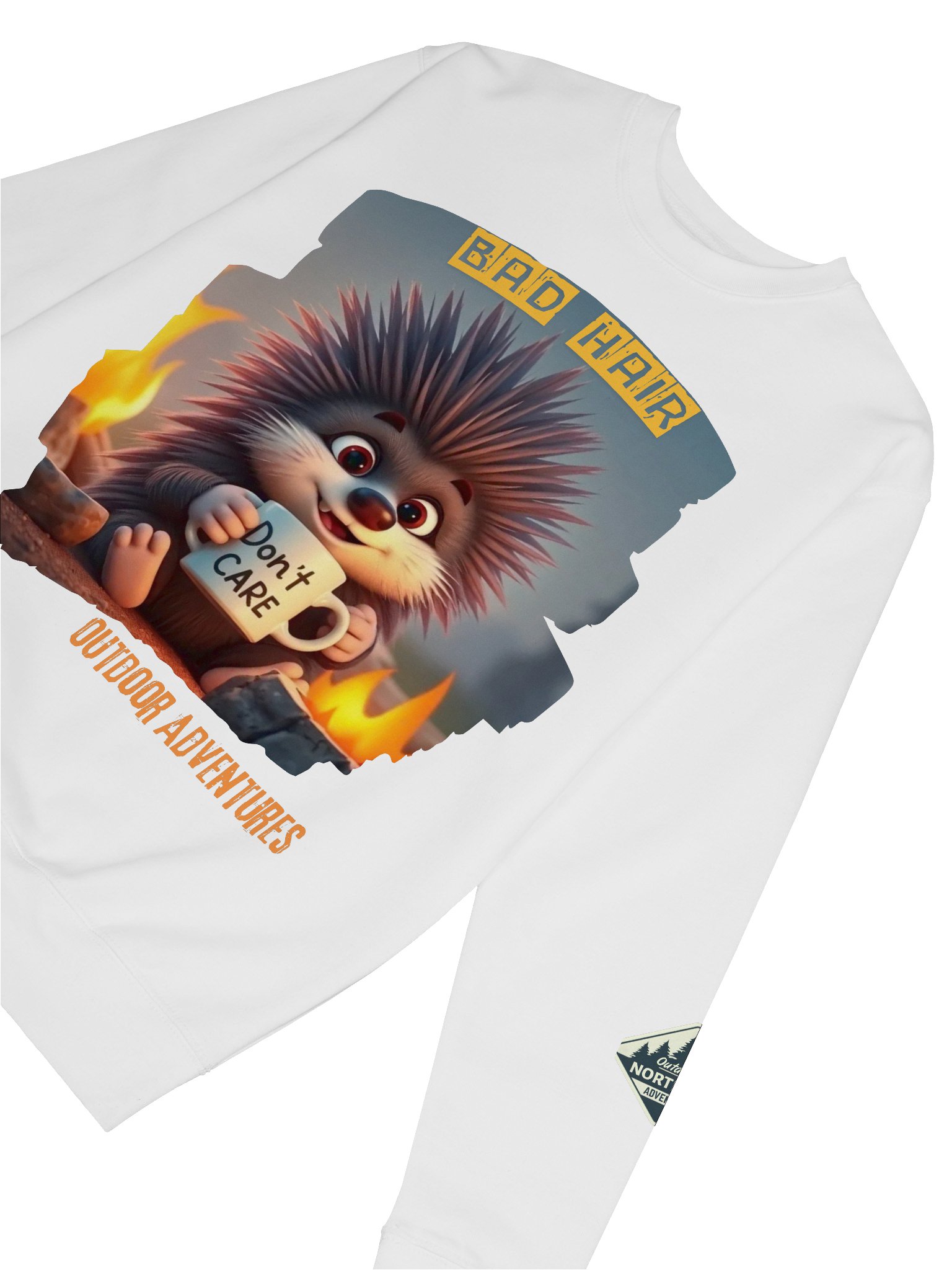 “Bad Hair, Don’t Care” Porcupine Sweatshirt product image (5)