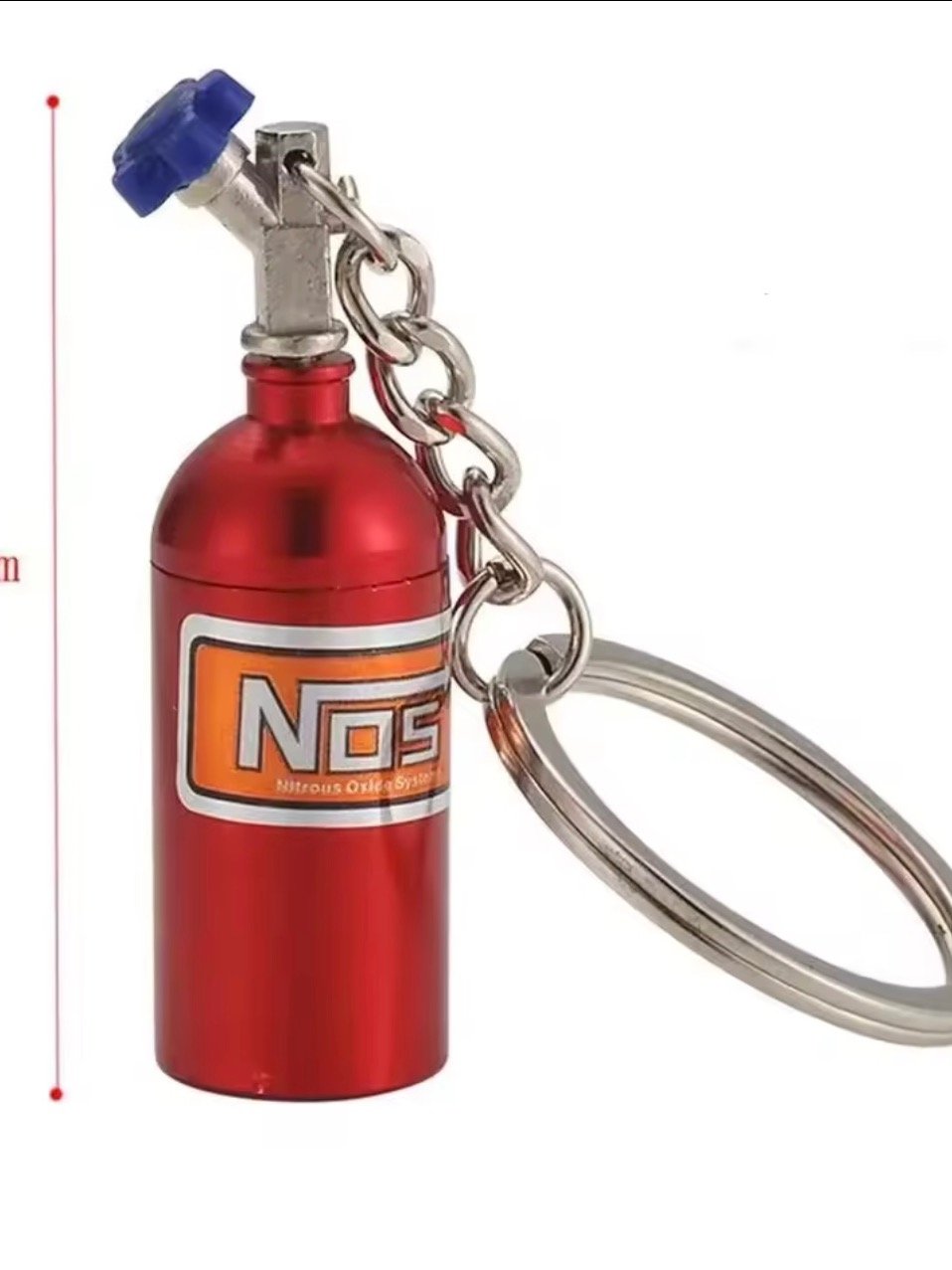 1/10 Car Universal Decorative Nos Metal Simulation Nitrogen Bottle Keychain New product image (2)