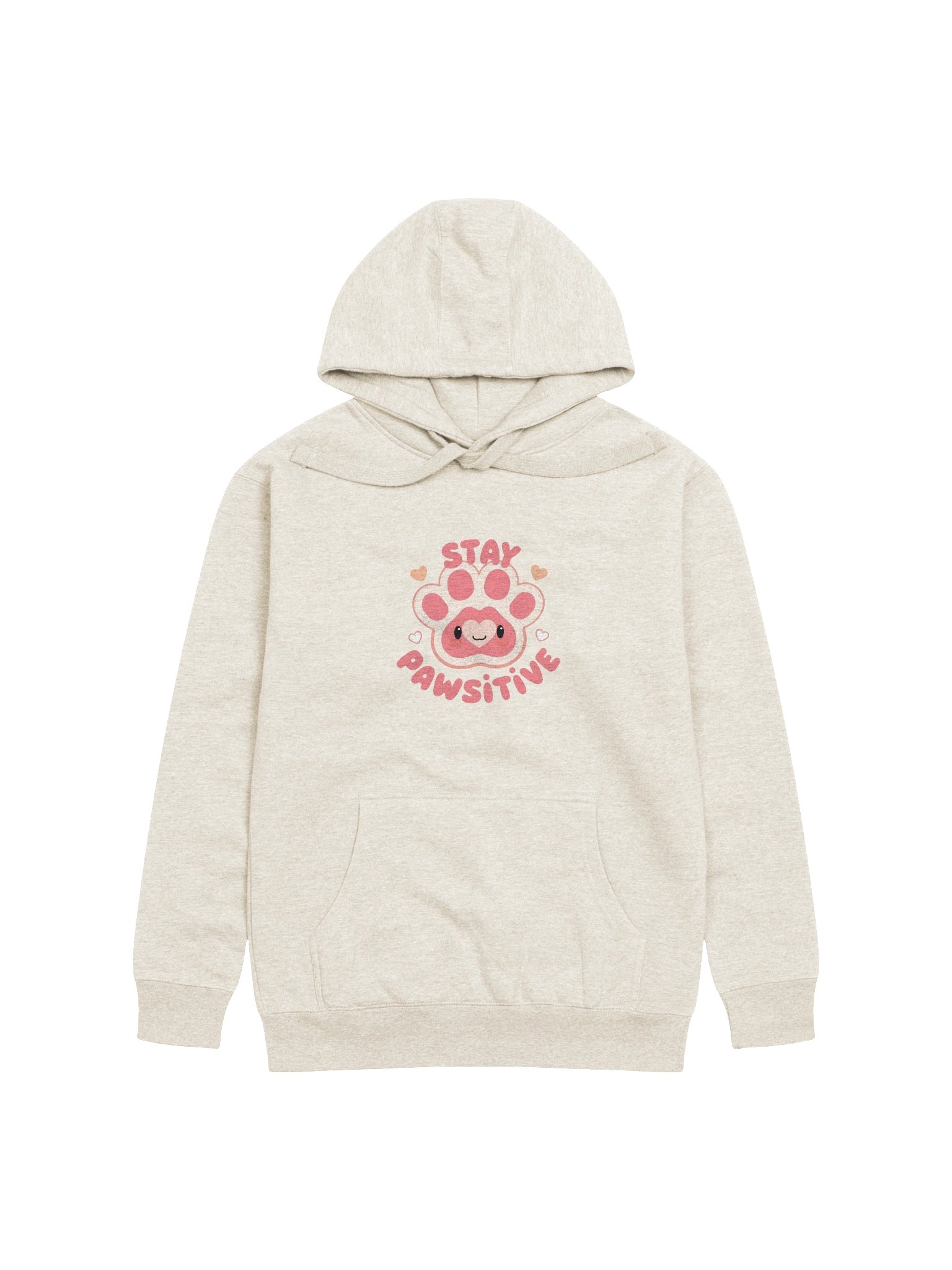 Stay Pawsitive – Cute Kawaii Paw Hoodie product image (25)