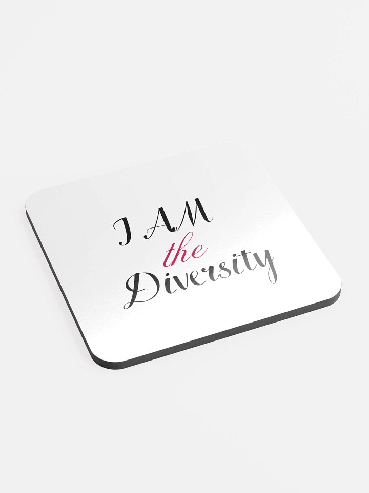 I AM the Diversity Cork Coaster (White) product image (2)