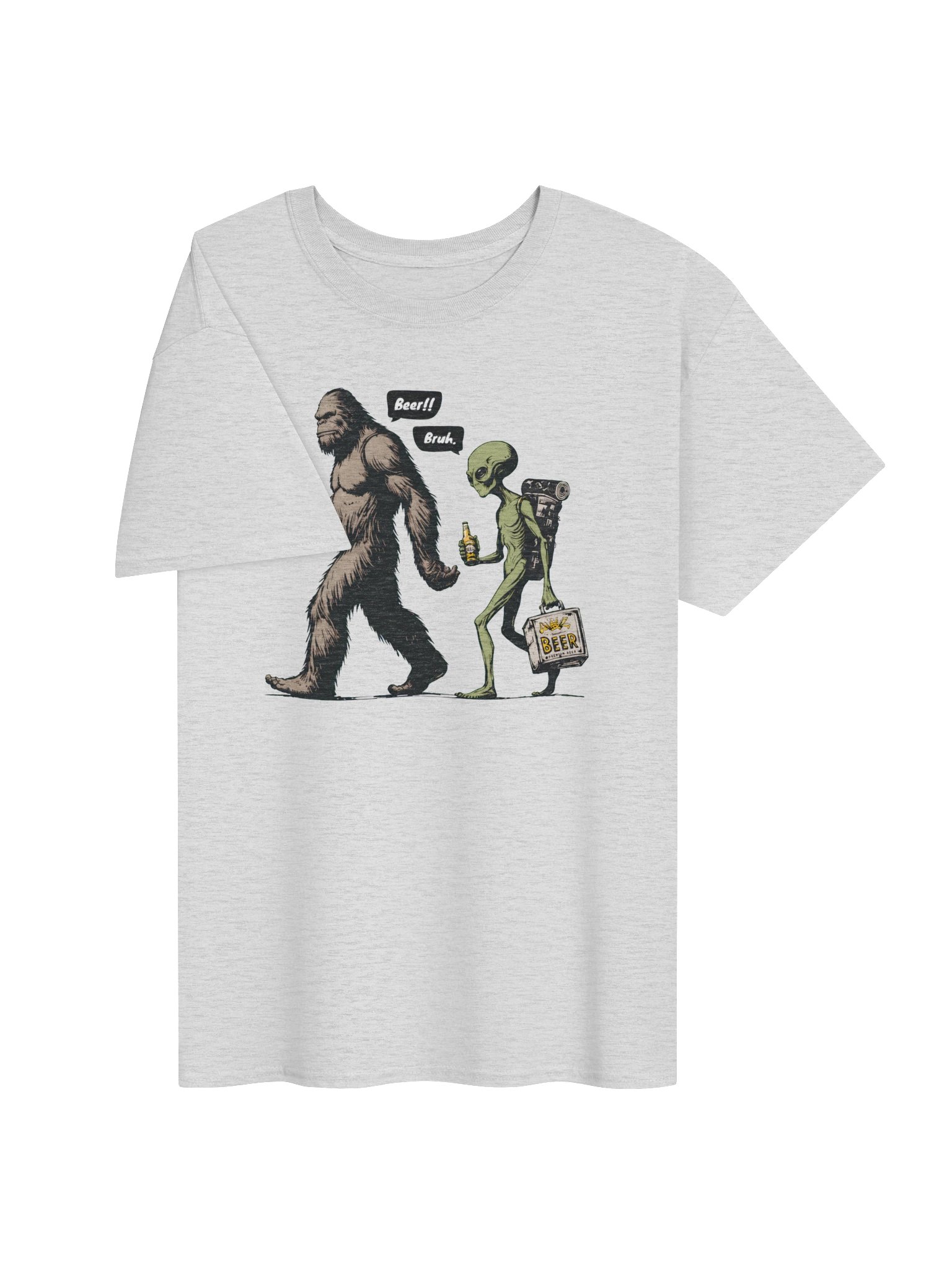 Bigfoot Alien Beer Bruh Shirt – Funny Sasquatch Camping Tee product image (53)