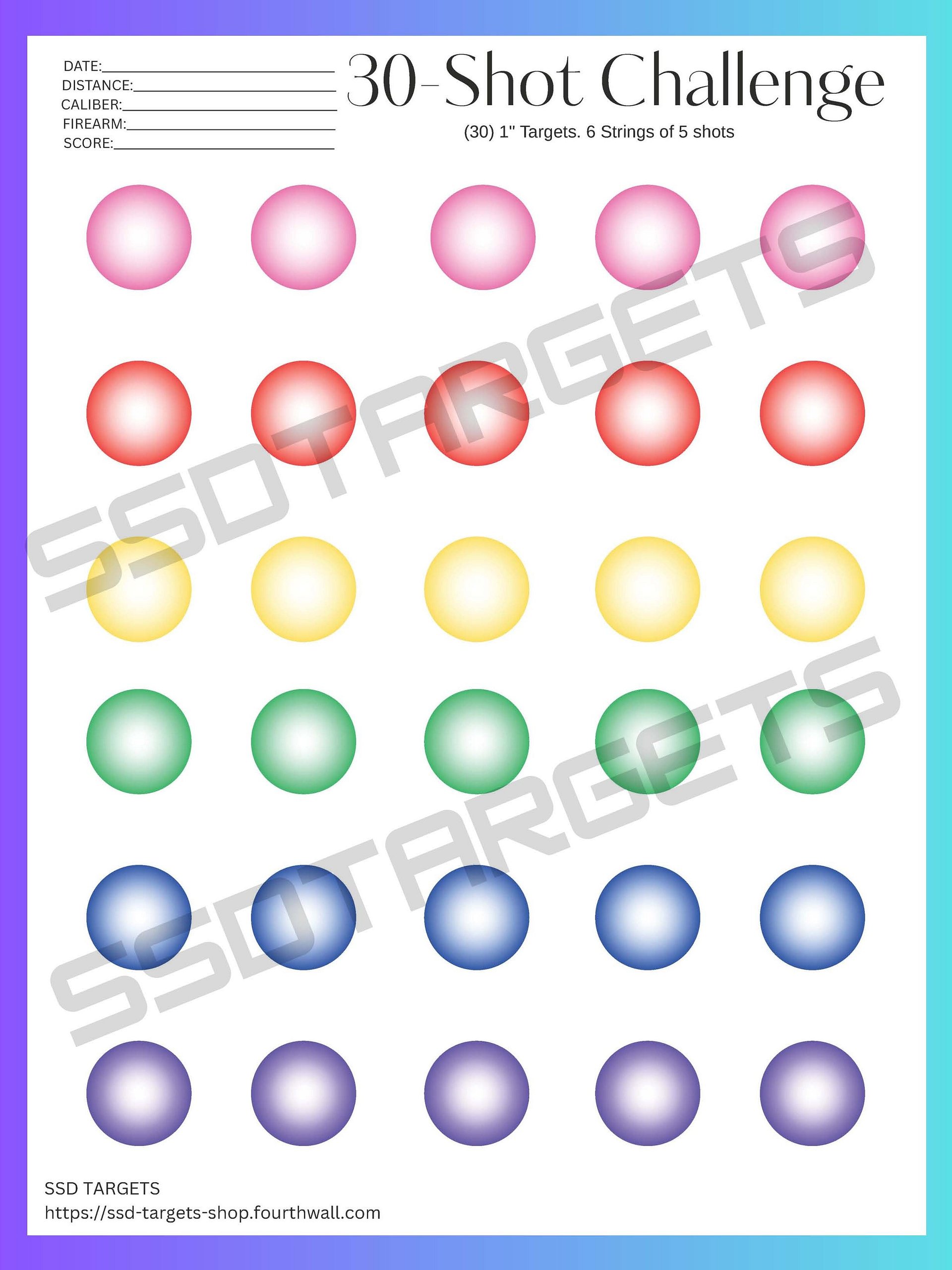 30 Shot Challenge (Printable Download) product image (1)