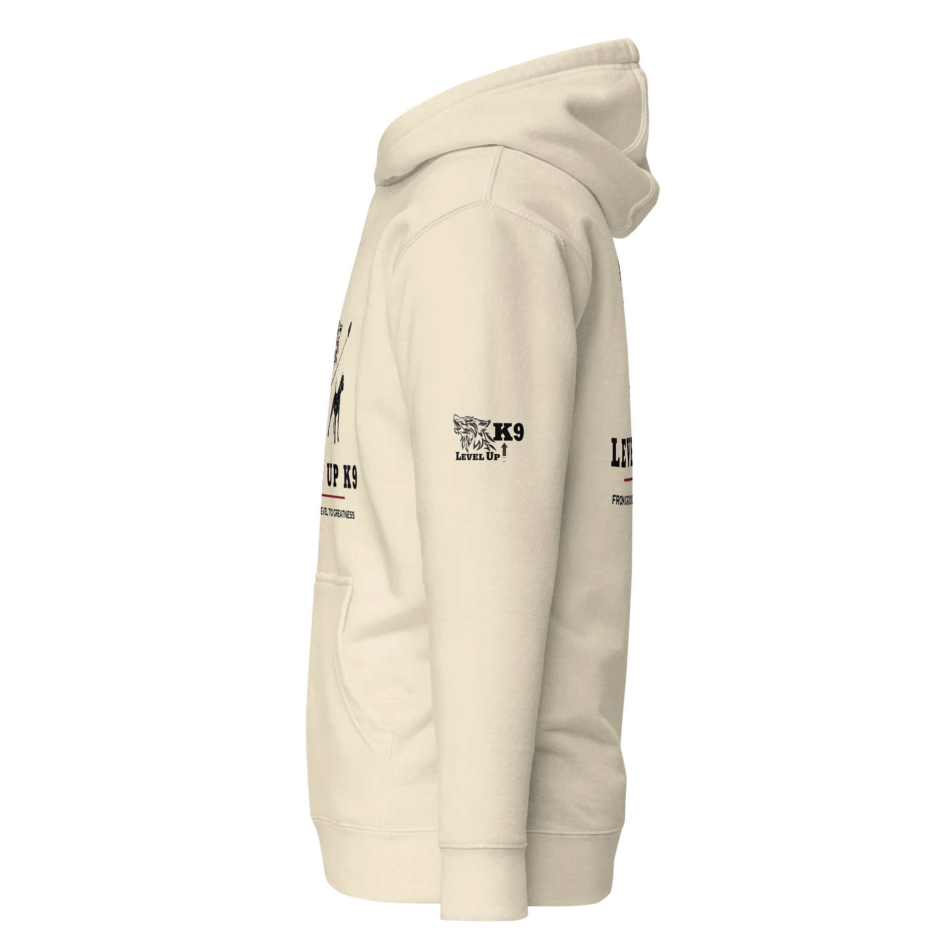 Level-UP K9 Standard Hoodie ( Bone ) product image (6)