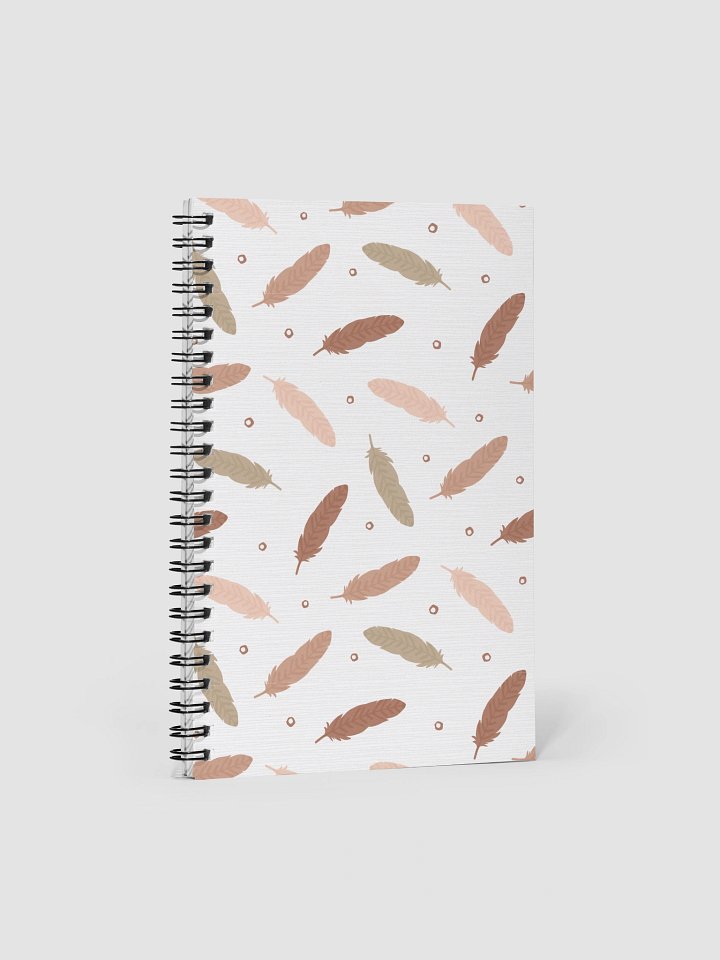 Mocha Mousee Feathers Spiral Notebook product image (1)