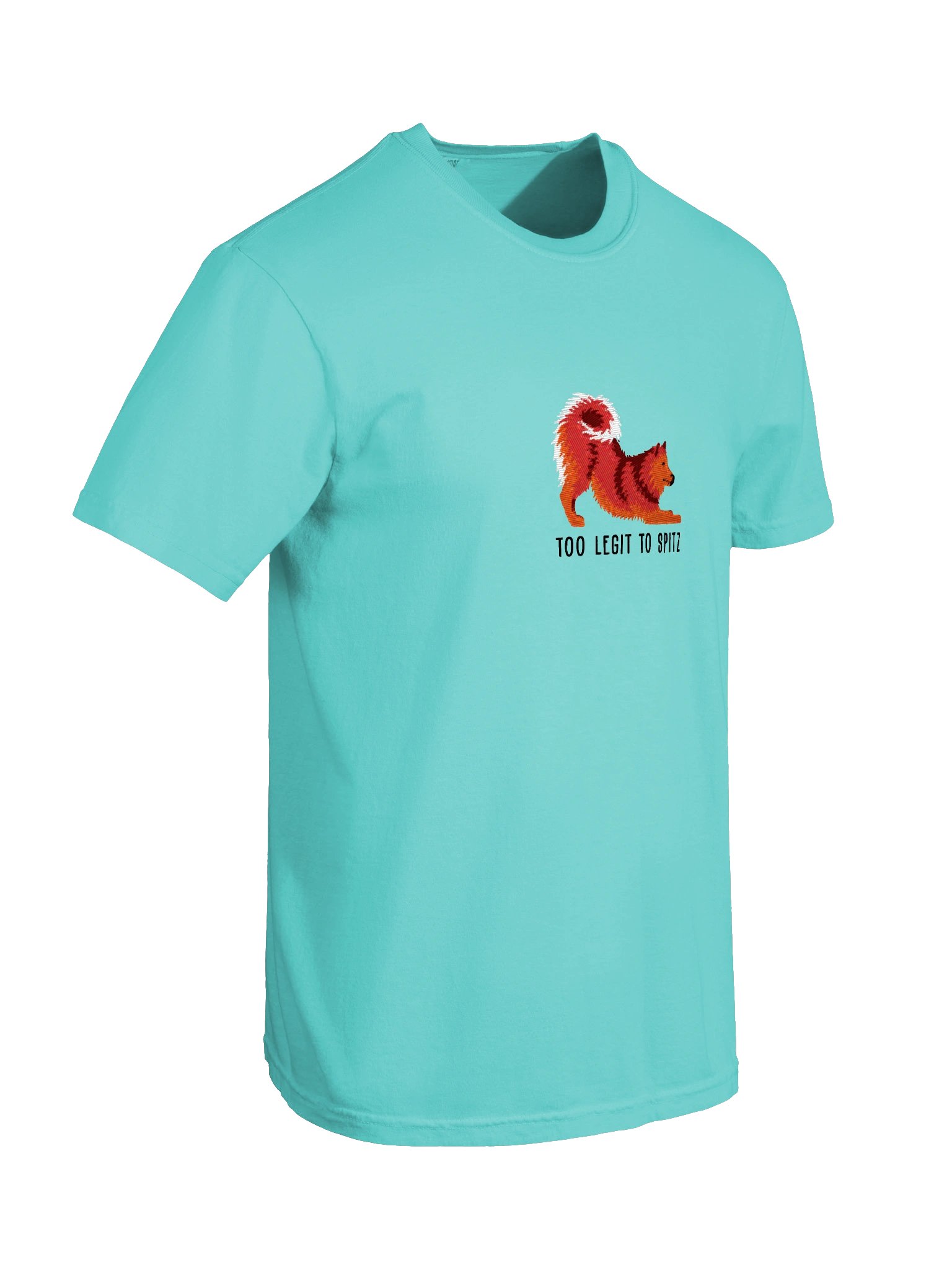 Too Legit to Spitz T-Shirt(Embroidered) of a Finnish Spitz(Red) product image (30)