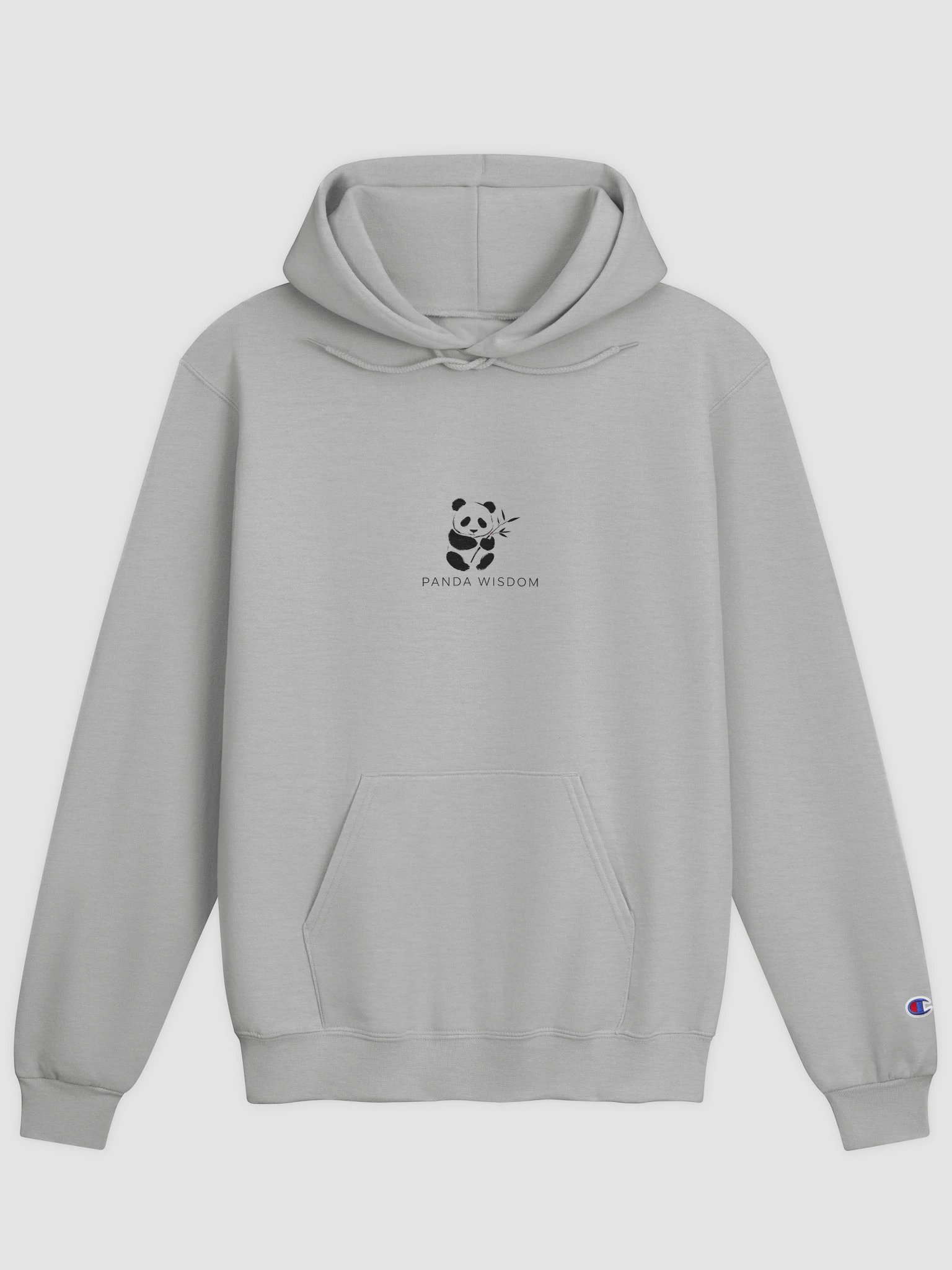 Panda Wisdom Unisex Hoodie - Black on White product image (1)