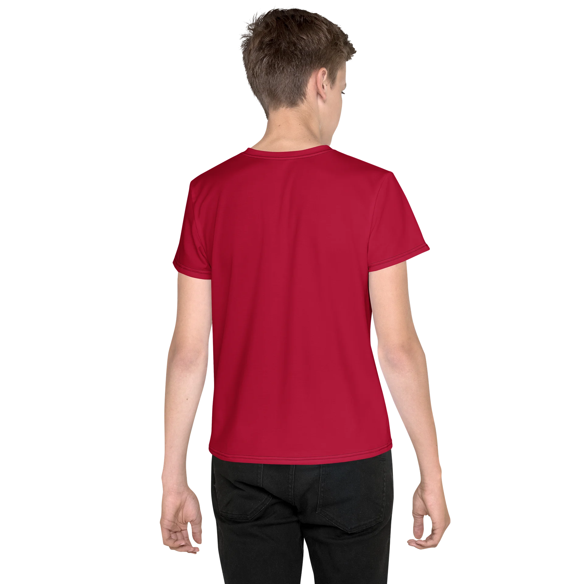 Maroon Minimal All-Over Print Youth Tee product image (2)