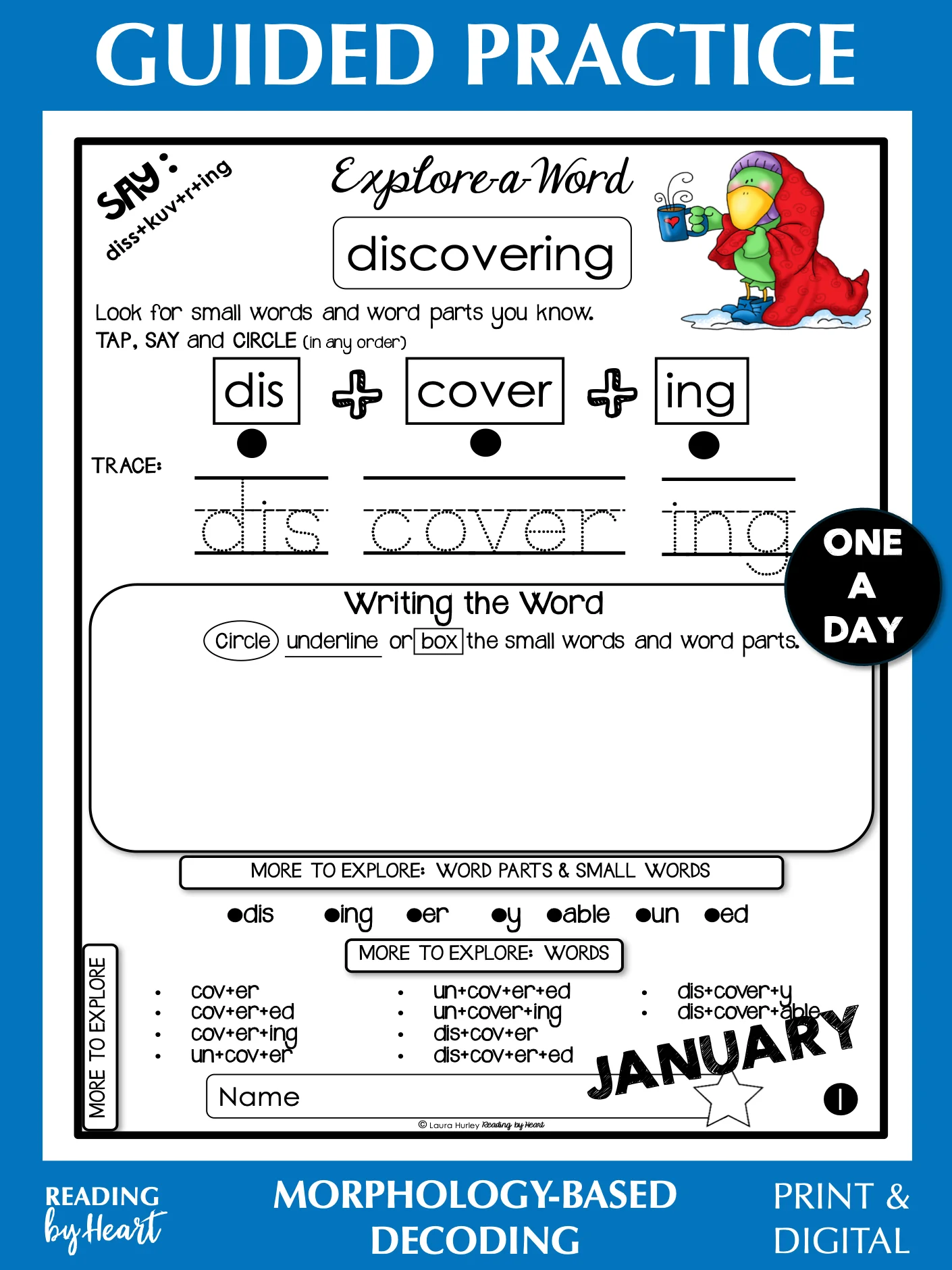 Multisyllabic Words: Guided Practice - January (Print & Digital) (Grades 4-8) product image (1)