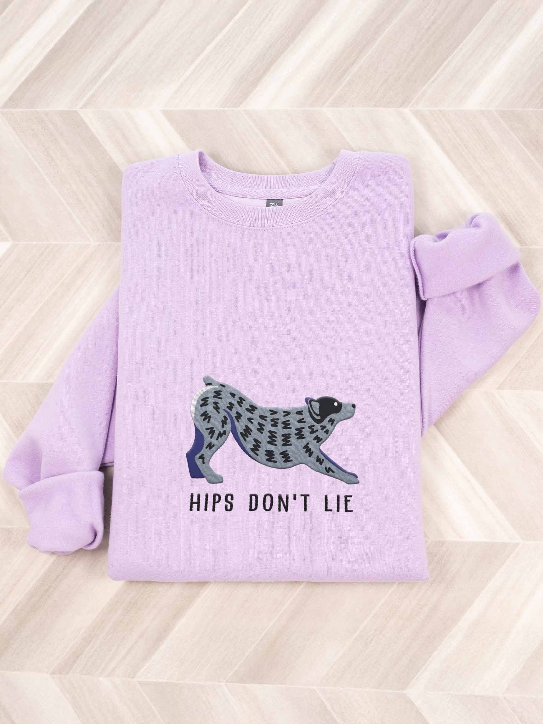 Hips Don't Lie Sweatshirt (Embroidered) of an Australian Cattle Dog(Blue Heeler 2) product image (1)