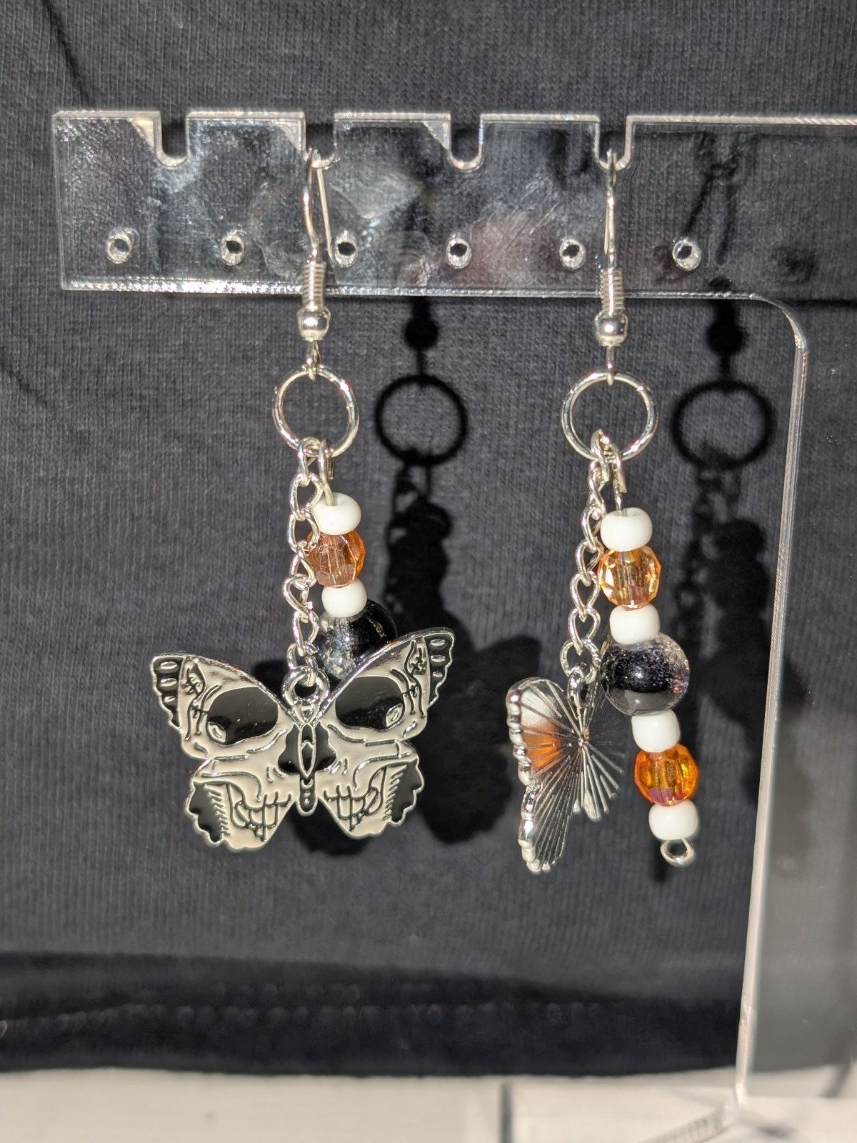 Death Moth Halloween Earrings! product image (1)