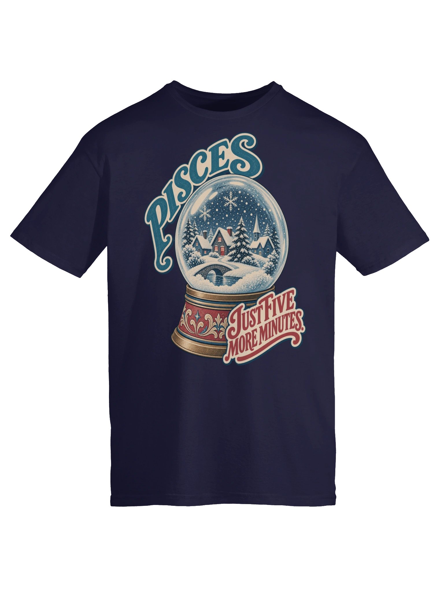Pisces Just Five More Minutes Christmas T-Shirt product image (5)