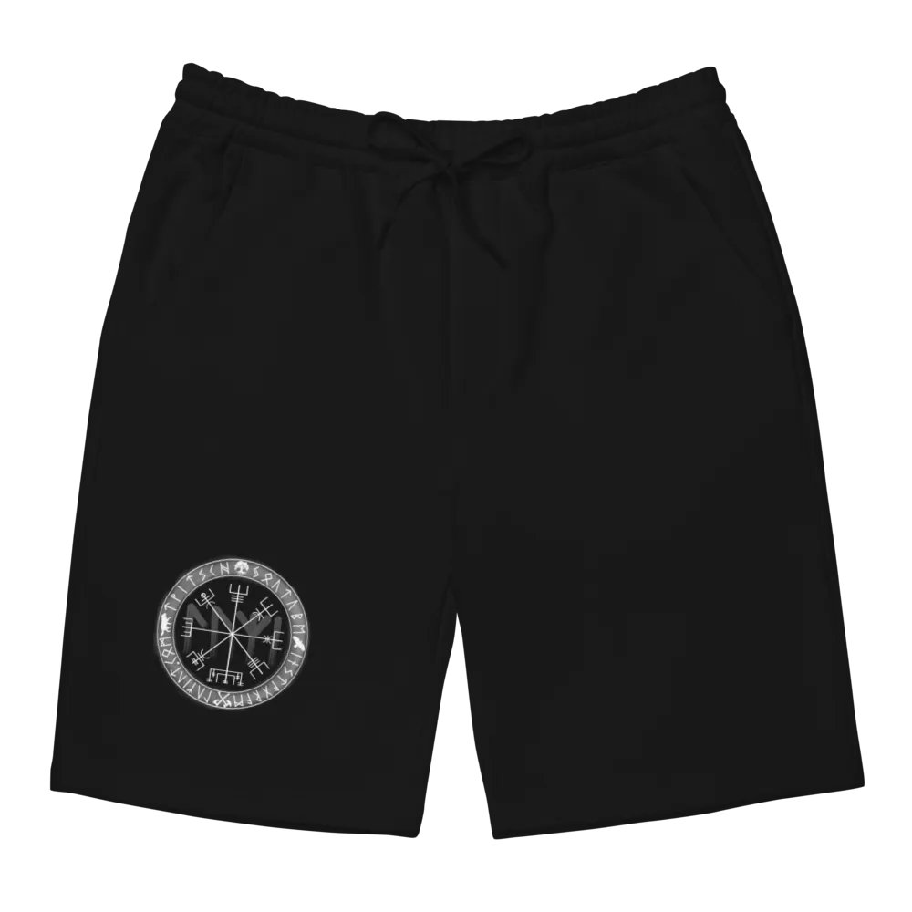 Nordische Runen | Weisser Vegvísir | Fleece Shorts product image (11)