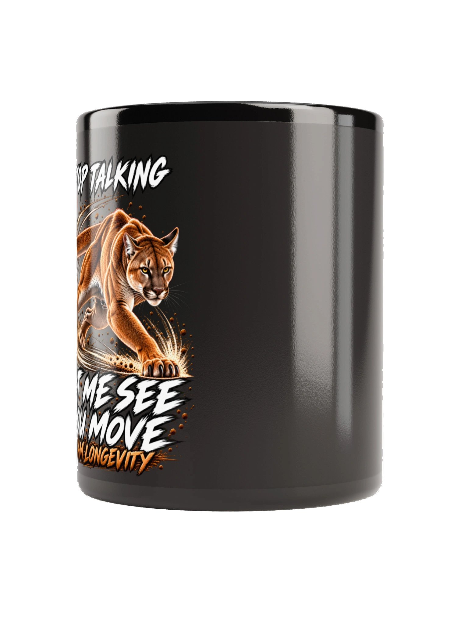Longevity in Motion Black Glossy Mug product image (4)