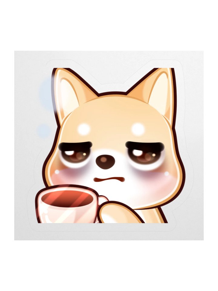 Shiba Coffee Emote Sticker product image (2)
