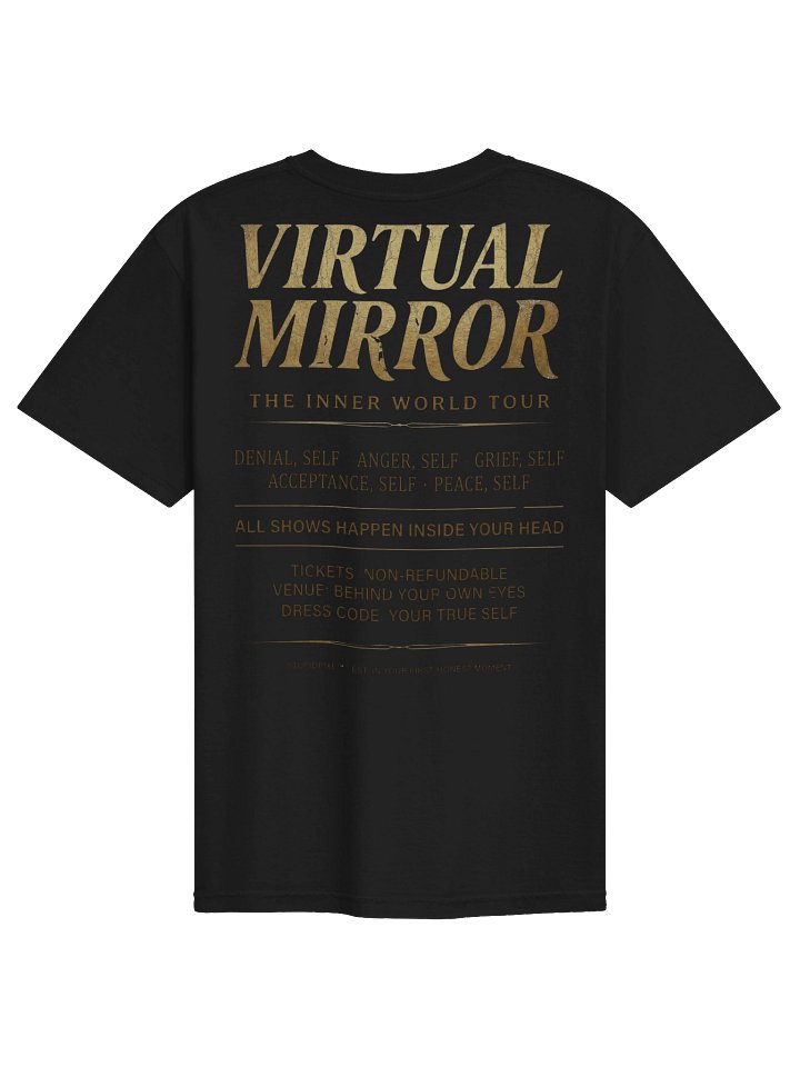 Virtual Mirror — The Inner World Tour | Vintage Distressed Typography Back Print T-Shirt product image (24)
