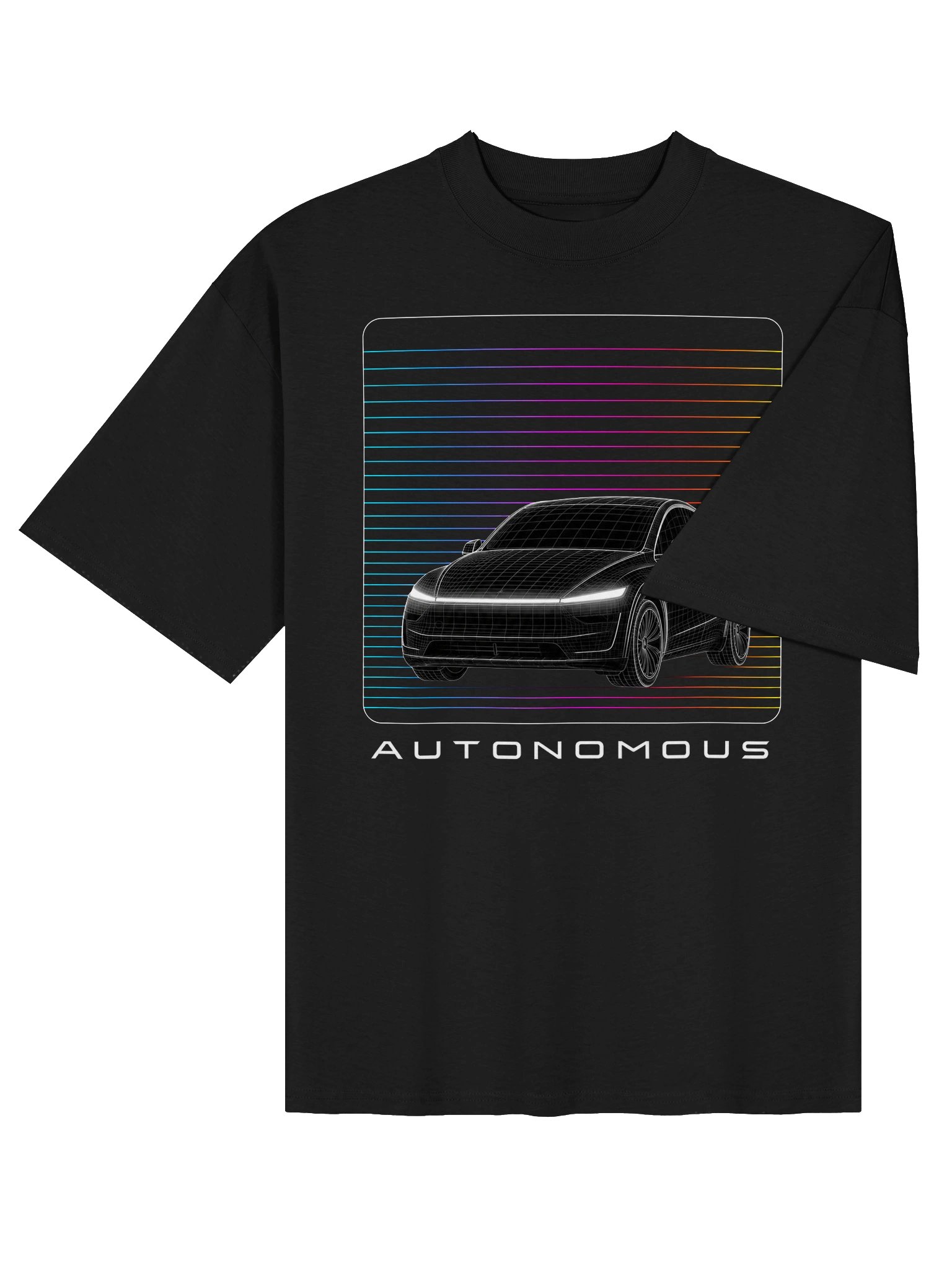 AUTONOMOU Neon Wireframe Graphic Tee product image (4)