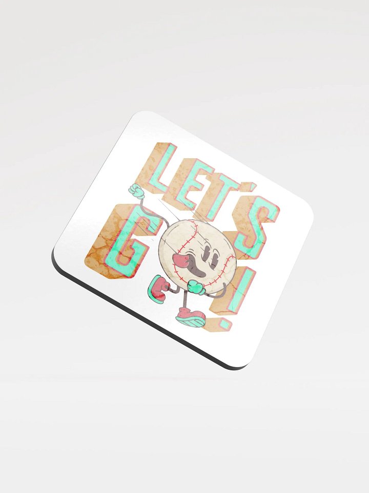 Lets Go Baseball Mascot Energetic Fun Coaster product image (2)