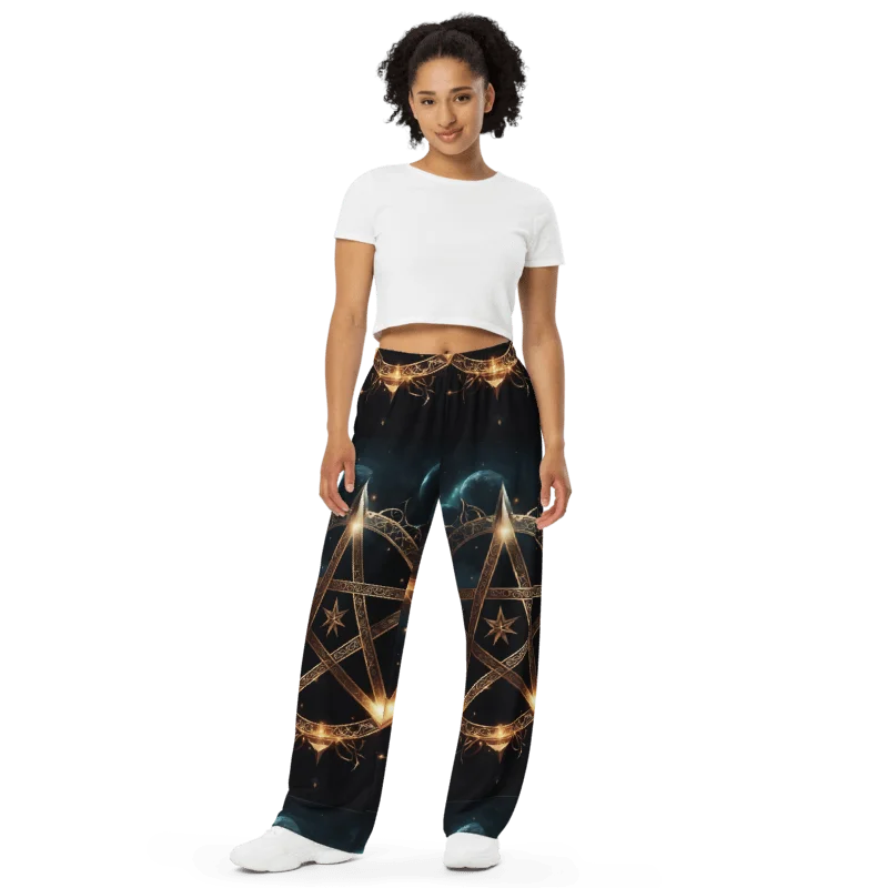 Black & Gold Symbology Lounge Pants product image (1)