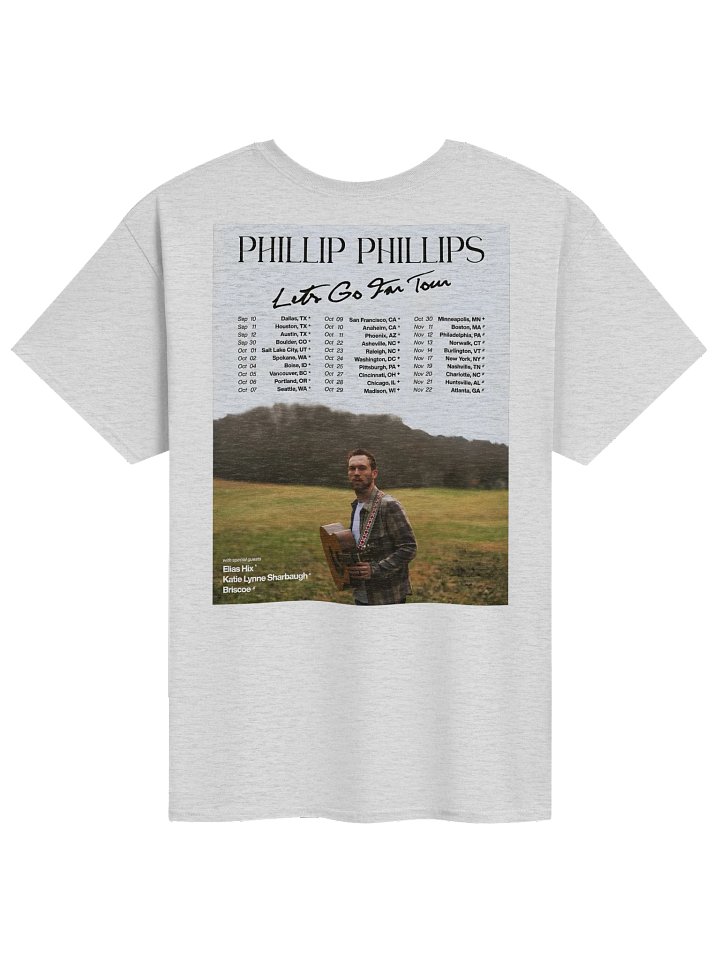 Phillip Phillips Let's Go Far Tour Merch Tshirt product image (2)
