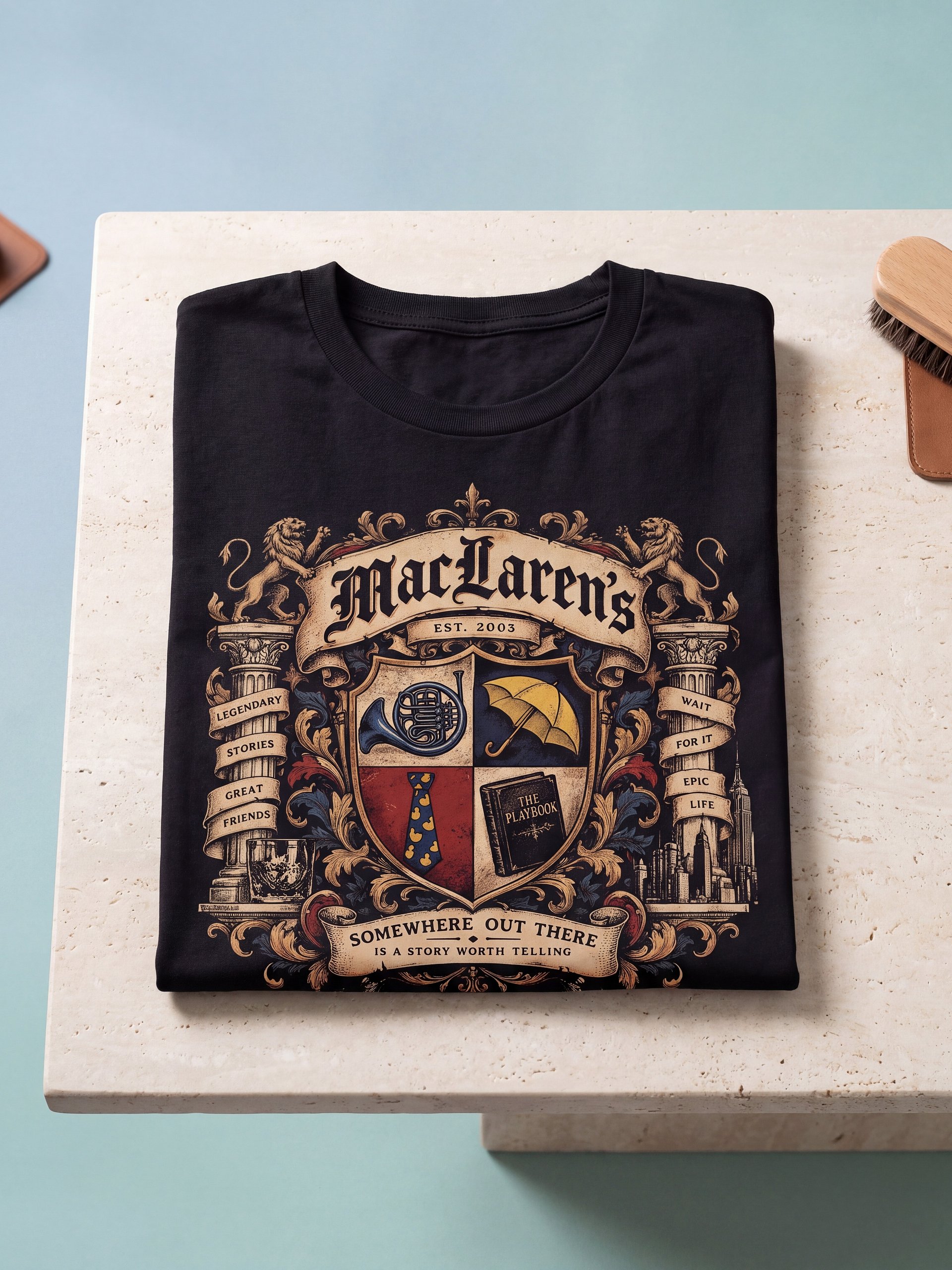 How I Met Your Mother MacLaren’s Pub T-Shirt, Black Heavyweight Cotton product image (3)