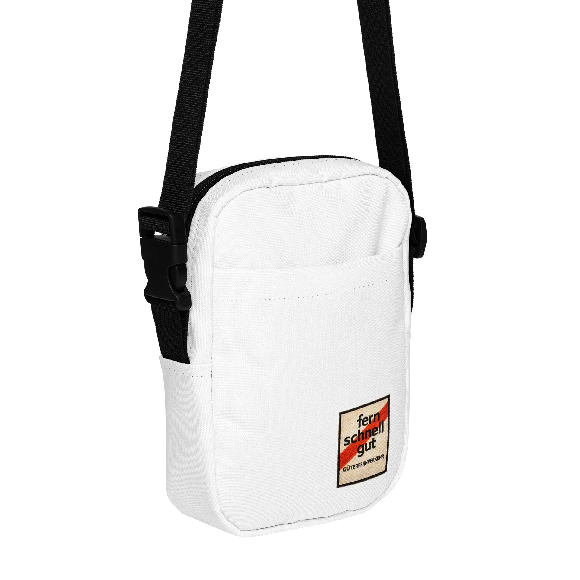 Utility Crossbody Bag “Fern Schnell Gut” – Vintage Rail Freight Design product image (1)