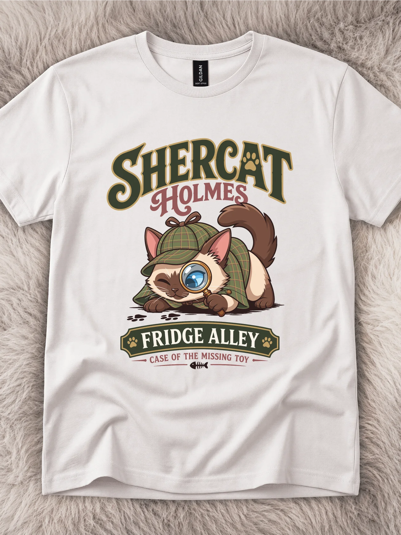 Shercat Holmes Siamese Cat Shirt product image (1)
