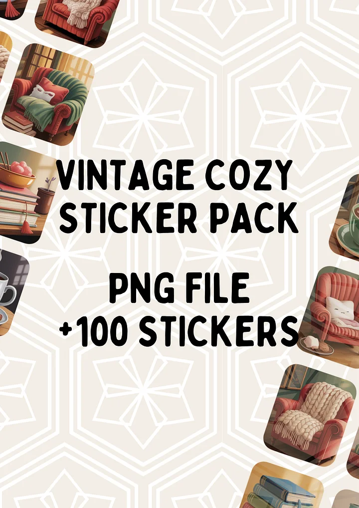 Cozy Sticker Pack (Vintage Style) product image (1)