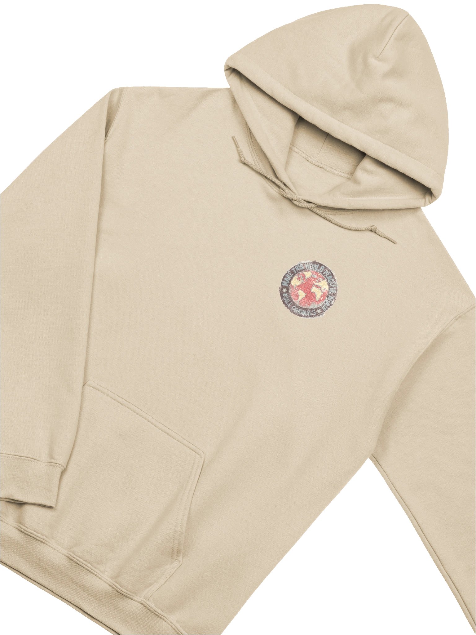 Pocket World Peace EQALL® Originals_Unisex Gildan Hoodie_Vintage Grey / Red / Beige / Black product image (1)